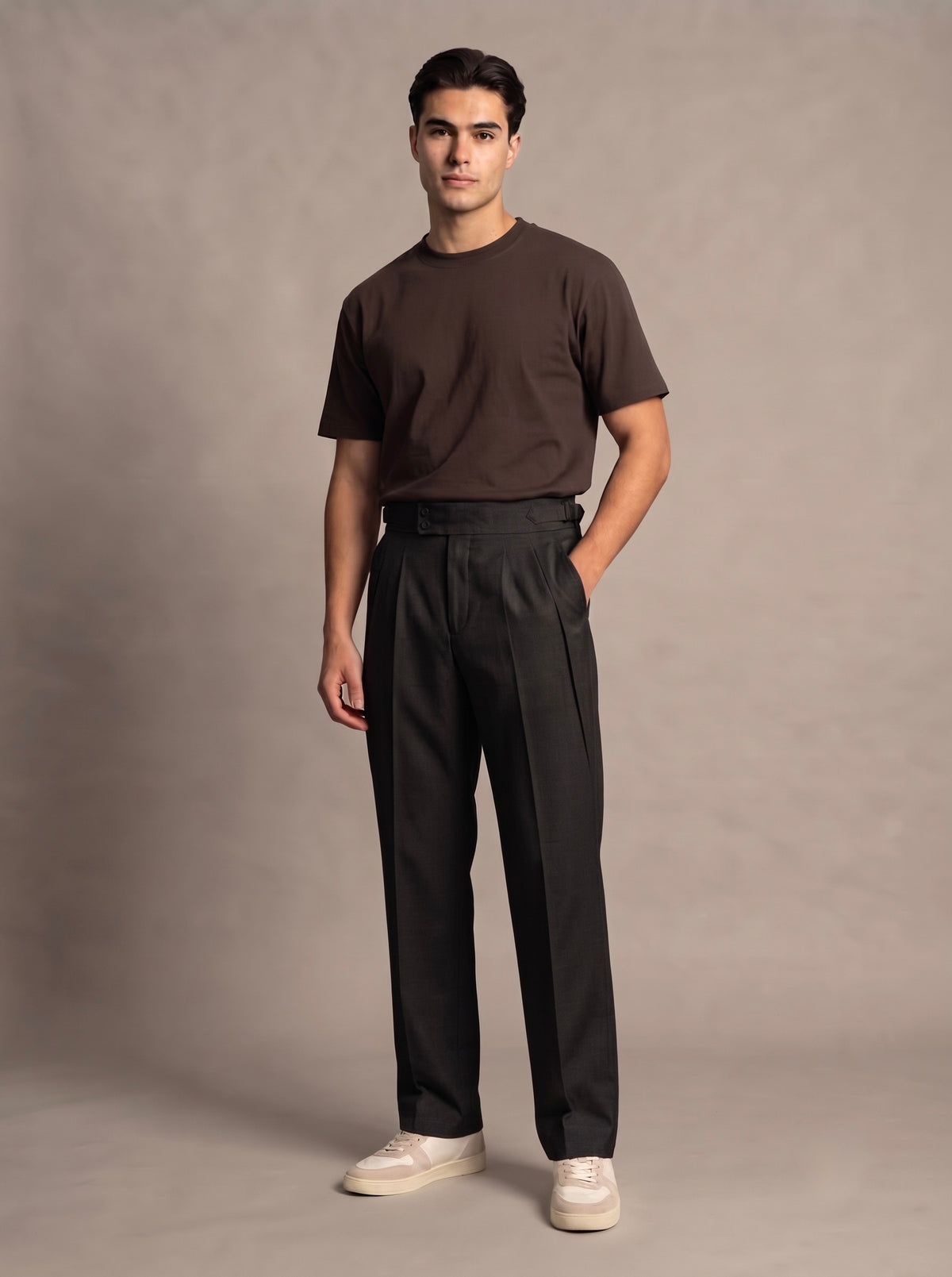 Men’s Single-Pleated Gurkha Trousers
