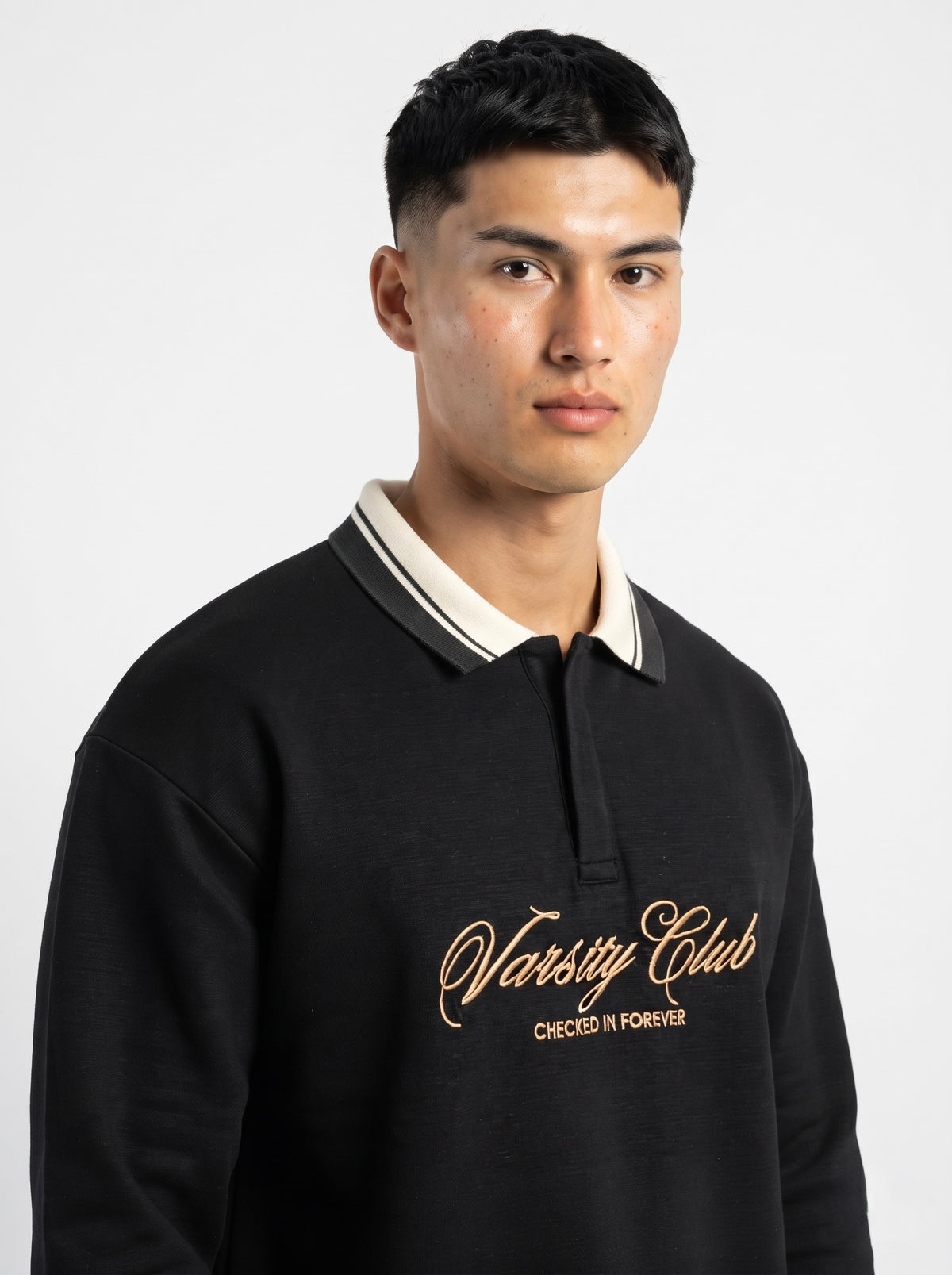 Men’s Varsity Club Full Sleeve Polo Sweatshirt