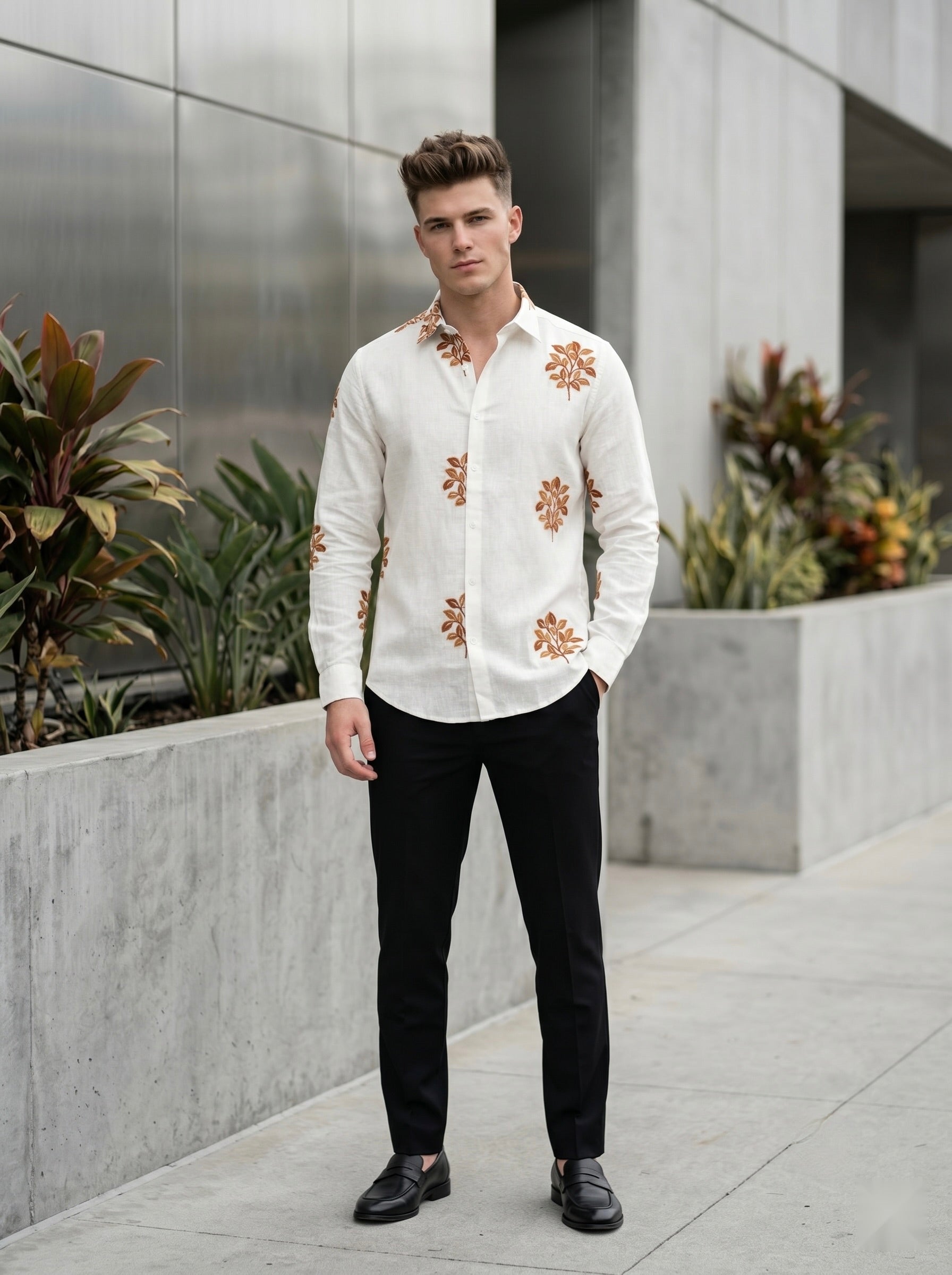 Embroidery Linen Shirts