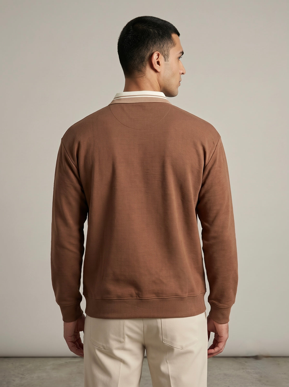 Men’s Varsity Club Full Sleeve Polo Sweatshirt