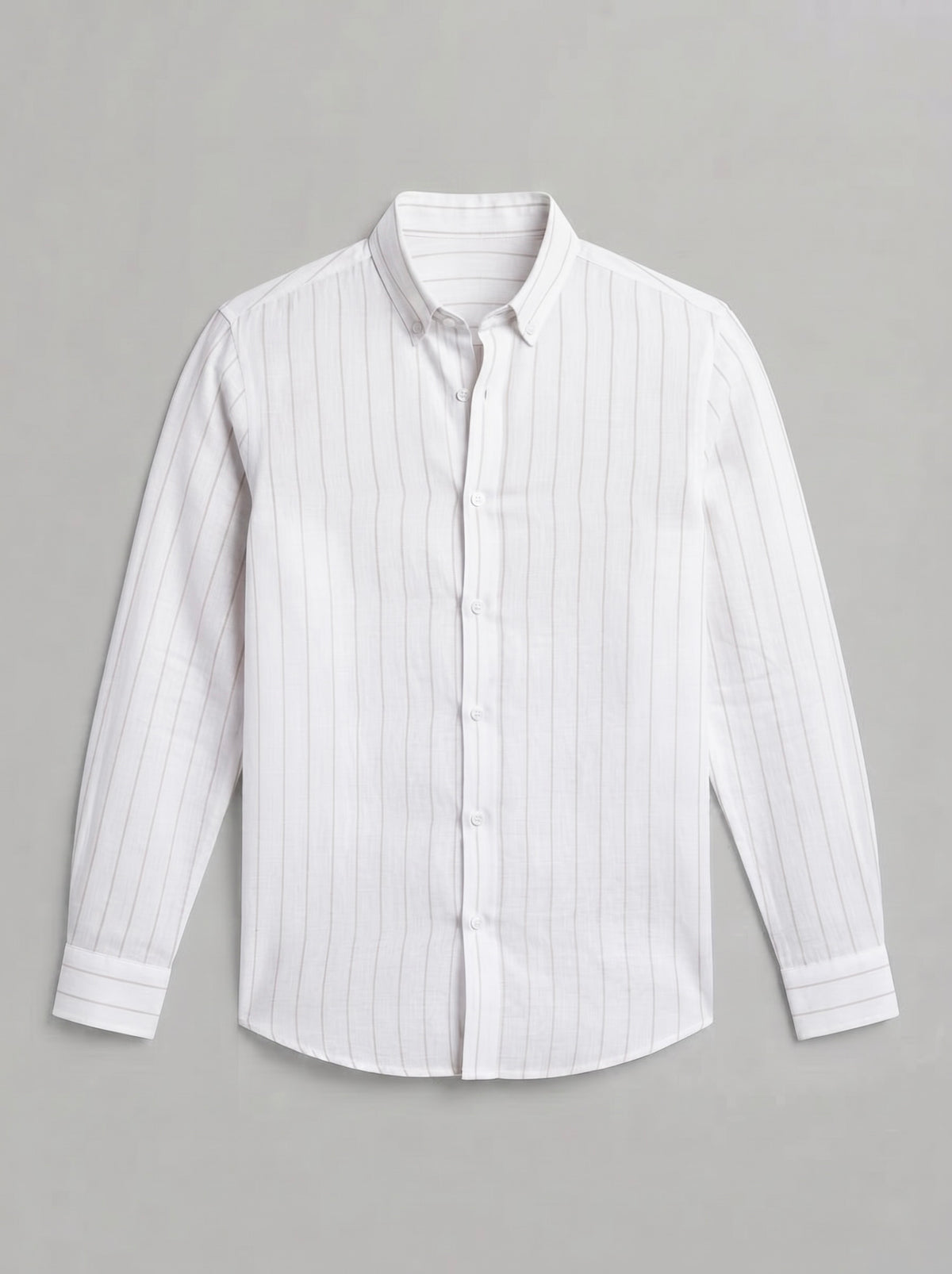 Snipes linen striped shirt featuring a classic design with vertical blue and white stripes, short sleeves, and a relaxed fit.