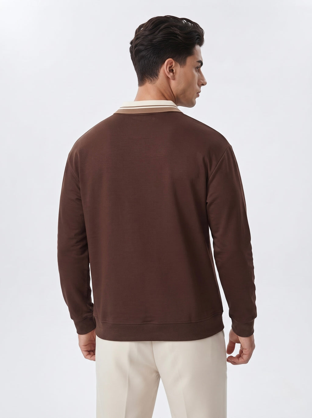 Men’s Varsity Club Full Sleeve Polo Sweatshirt