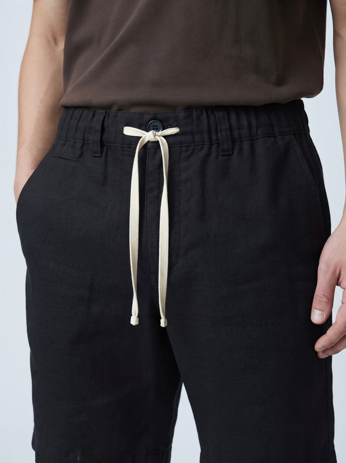 Men’s Drawstring Linen Casual Shorts
