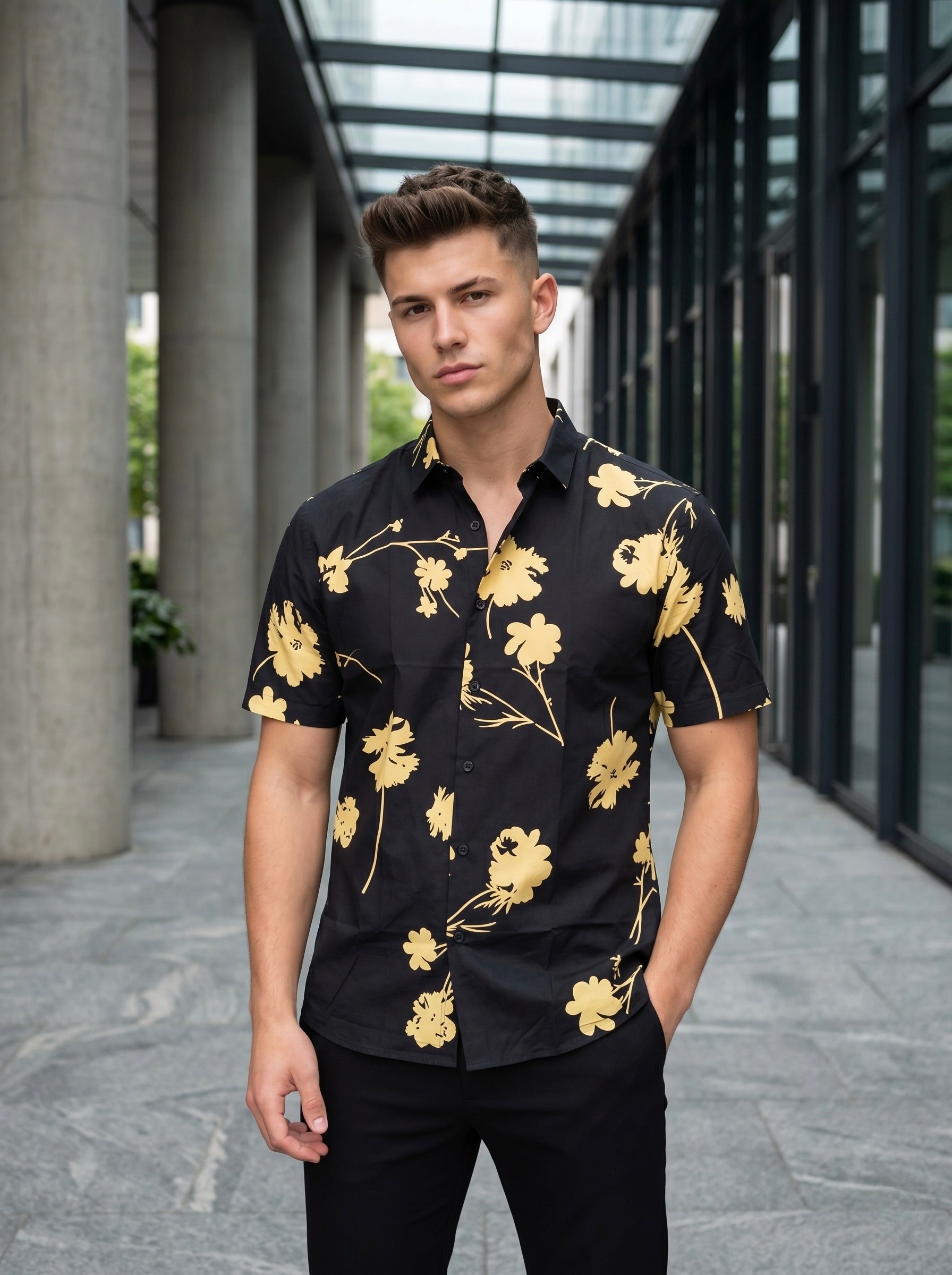Digital Prints Half Sleeve Shirts - B&Y