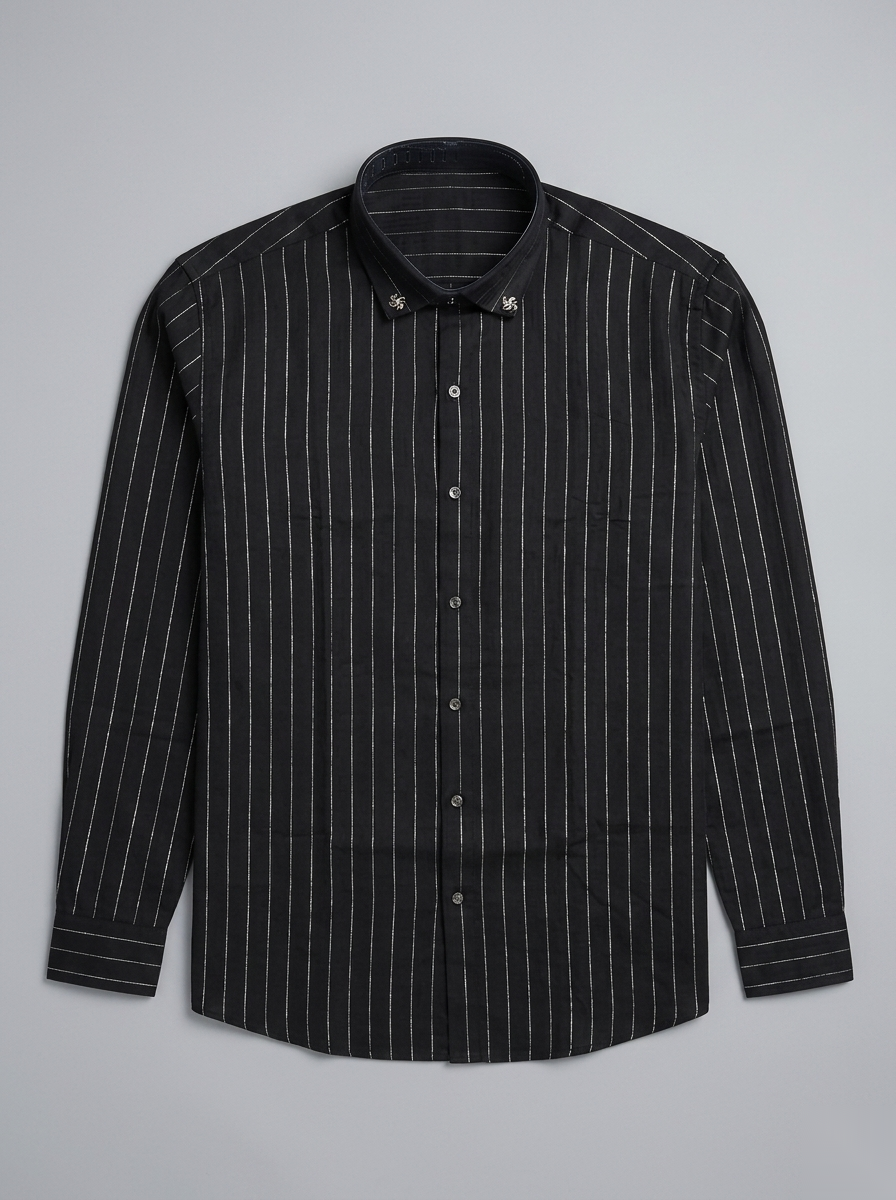Silver Stripes Party-Wear Shirts