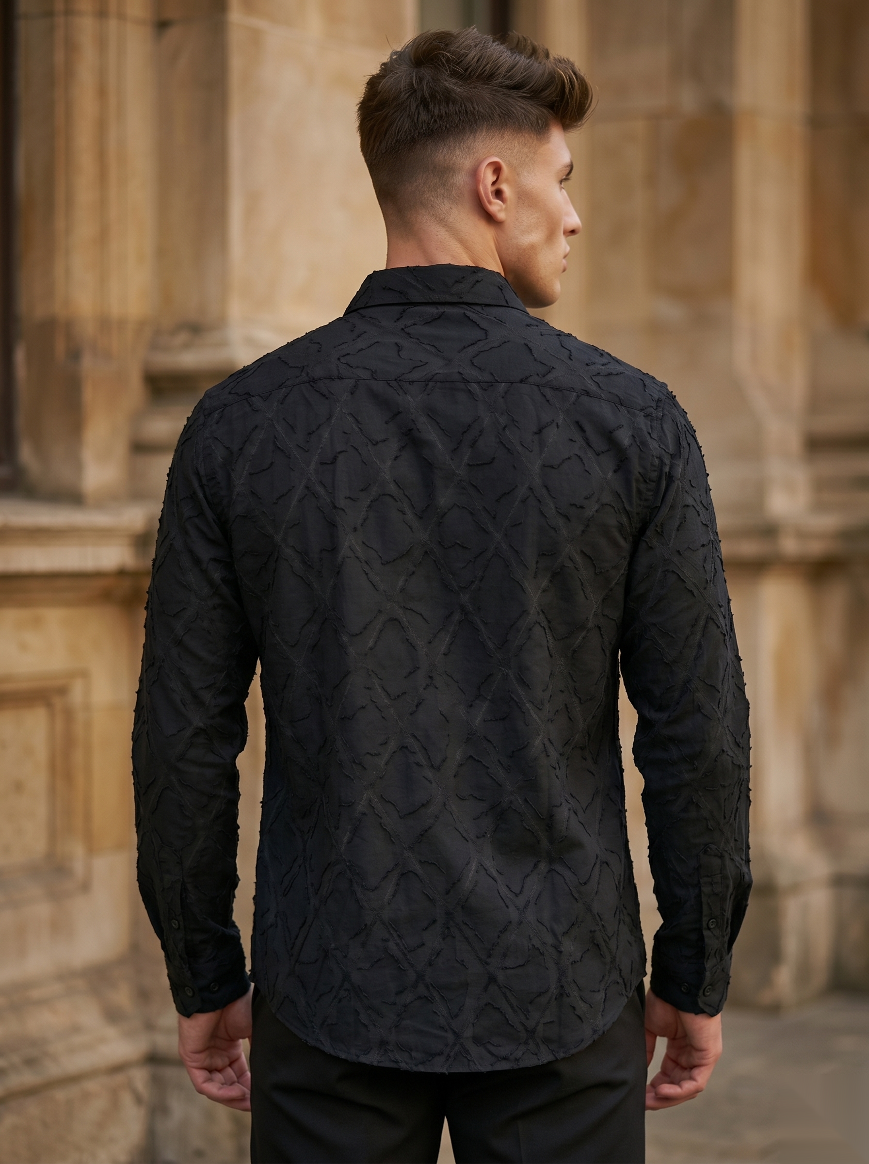 Self-Design Shirts - Black