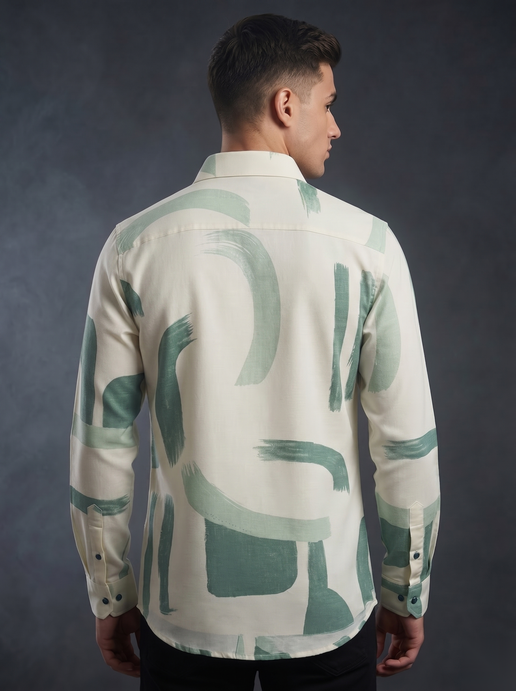 Printed Shirts - Green Paint