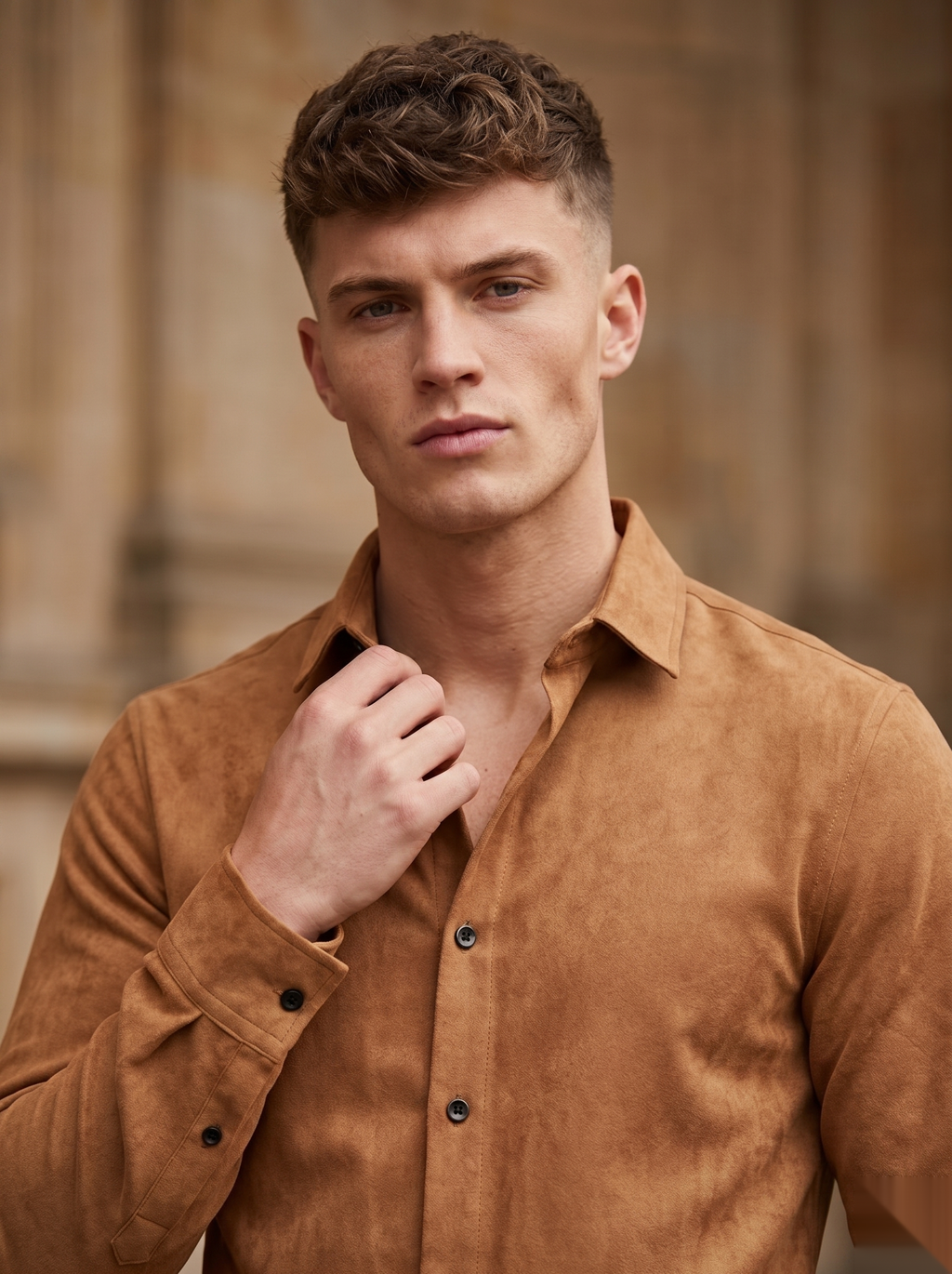 Solid Suede Shirts