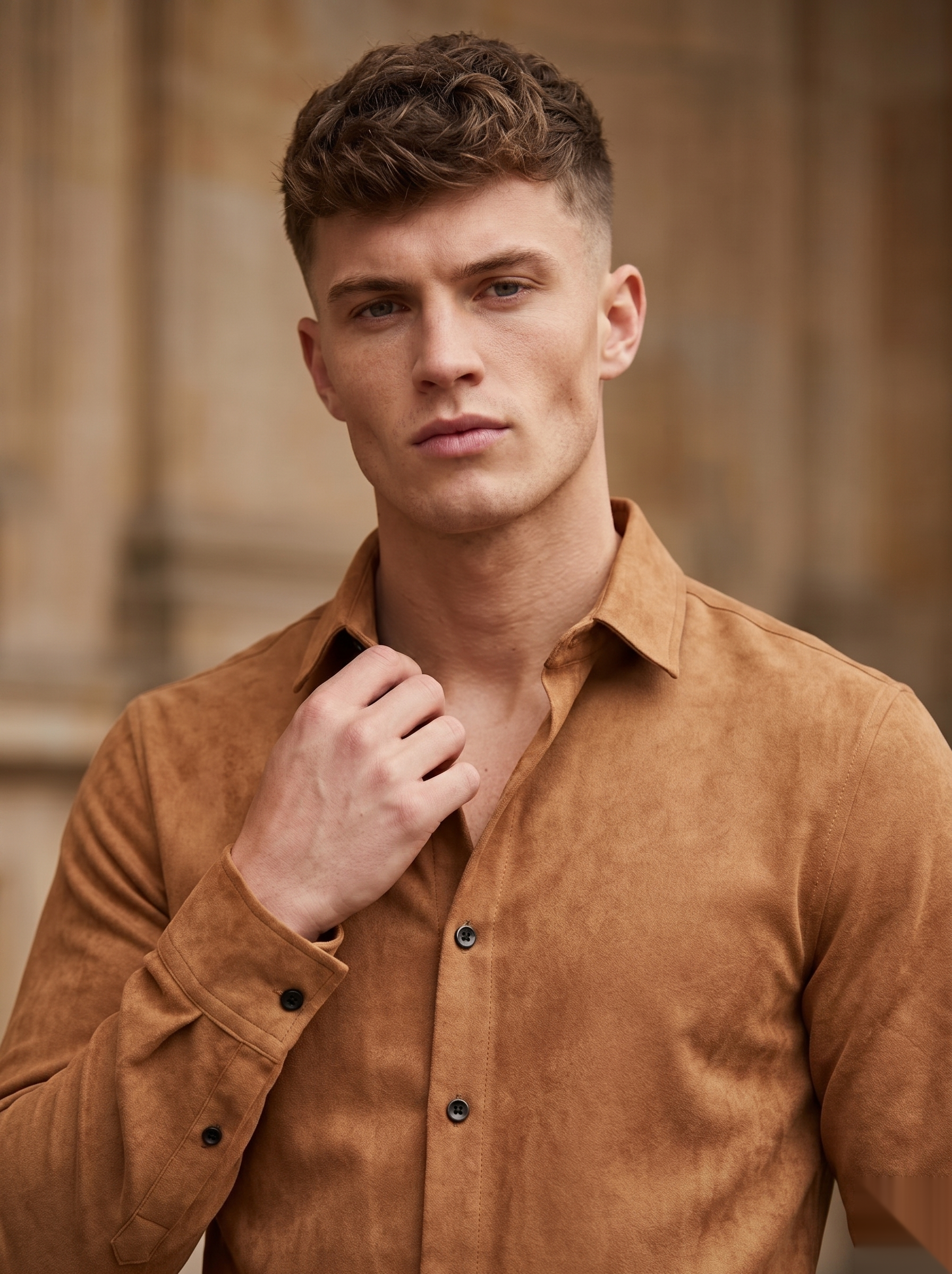 Solid Suede Shirts