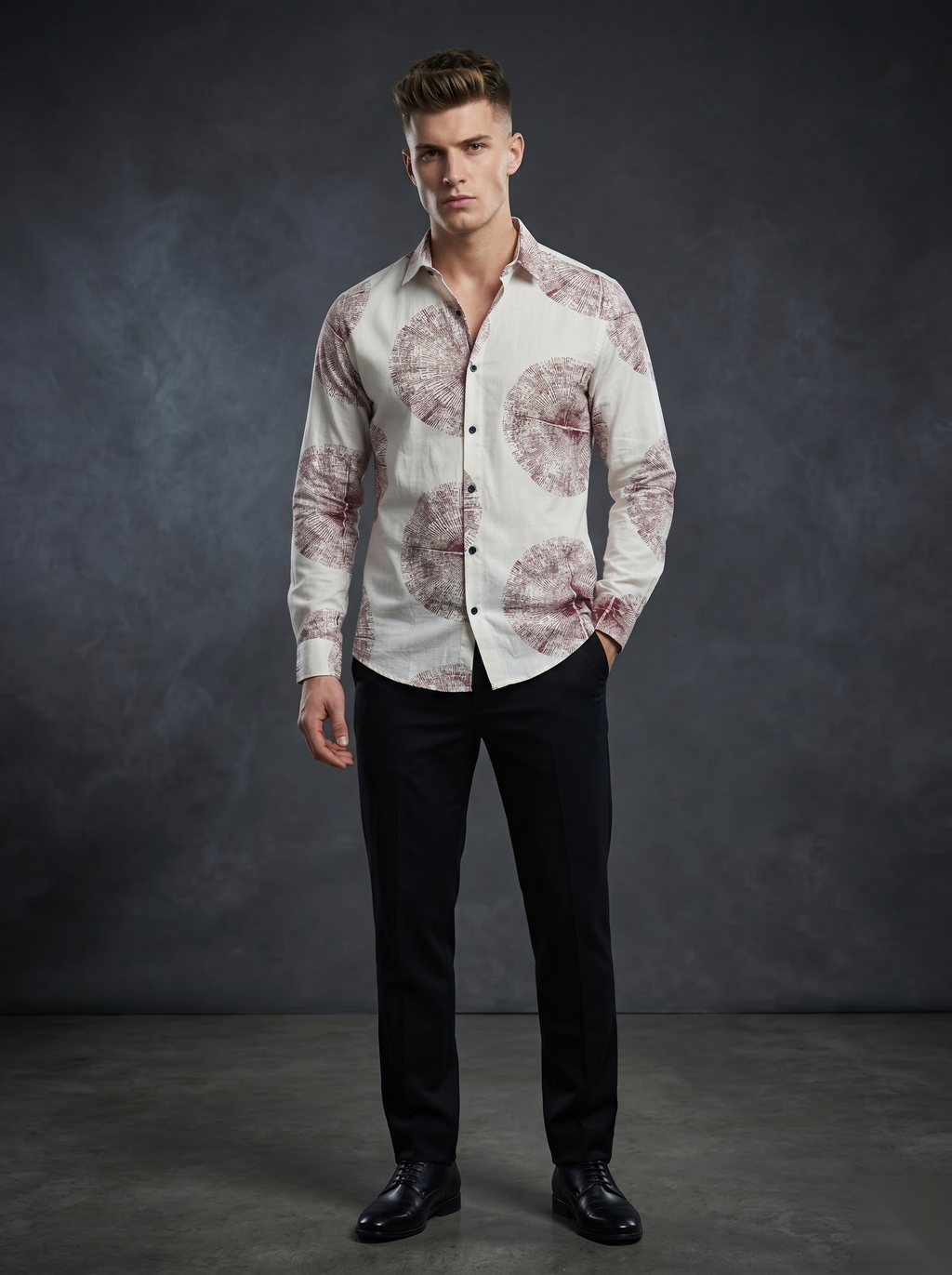 Printed Shirts - Maroon Prints
