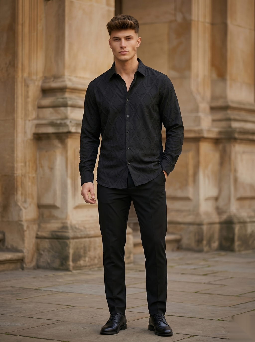 Self-Design Shirts - Black