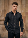 Silver Stripes Party-Wear Shirts