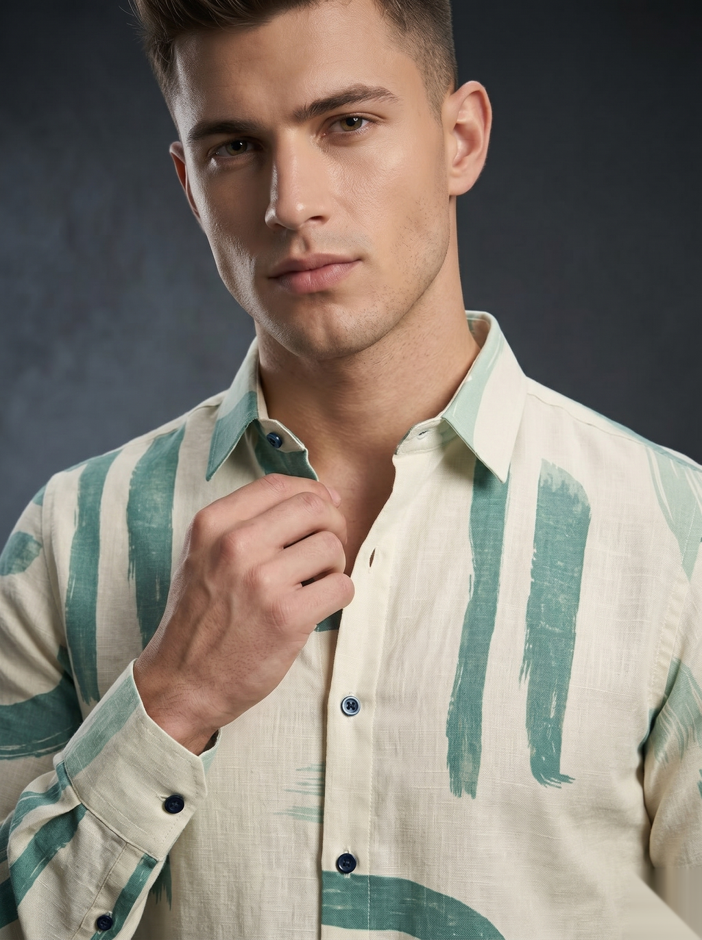 Printed Shirts - Green Paint