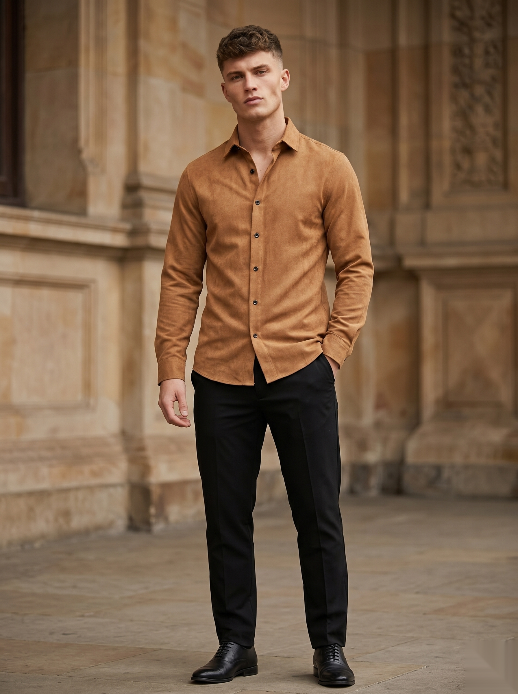 Solid Suede Shirts
