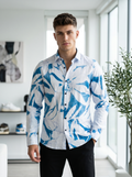 Digital Printed Shirts - White&Blue