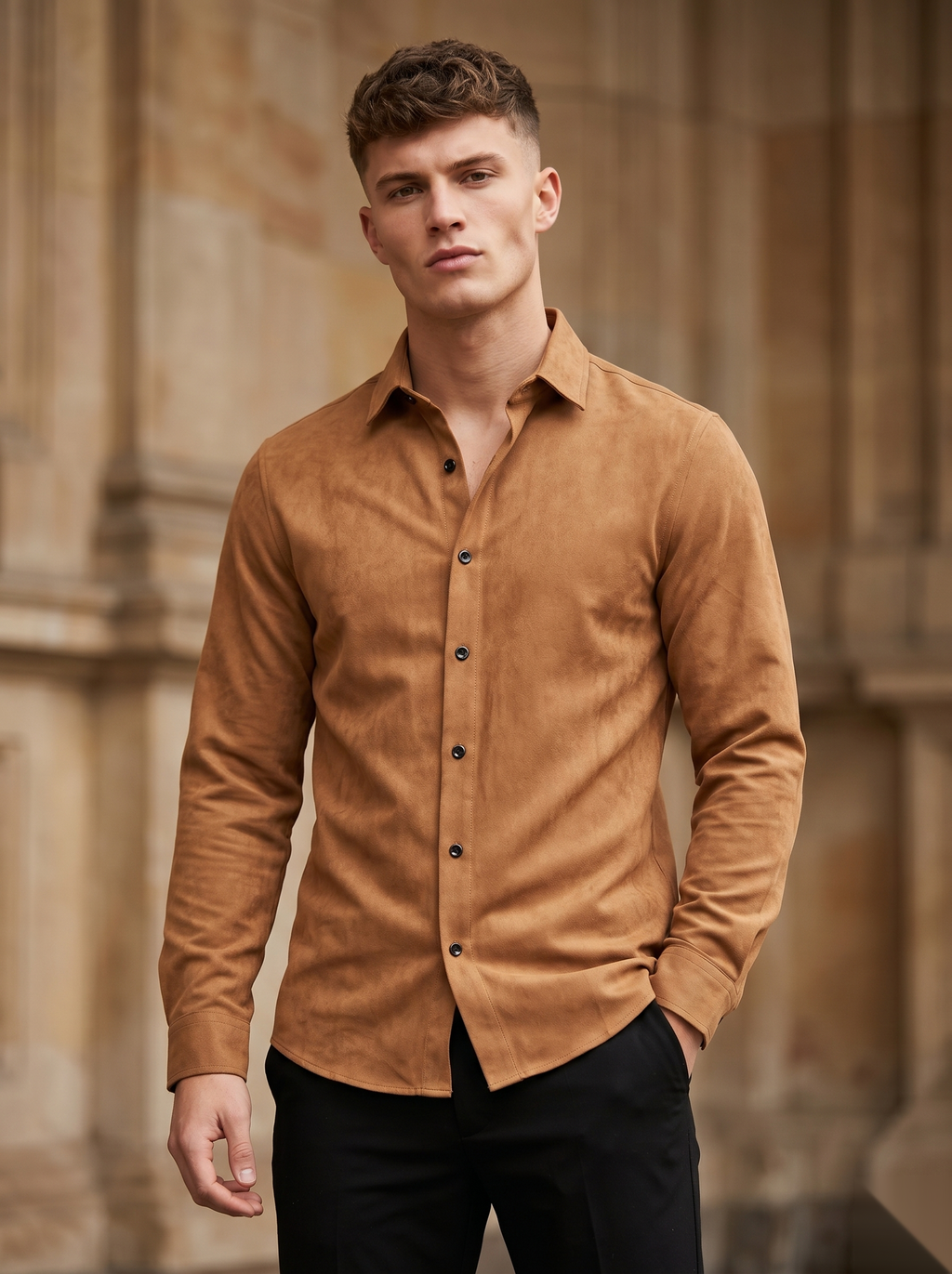 Solid Suede Shirts