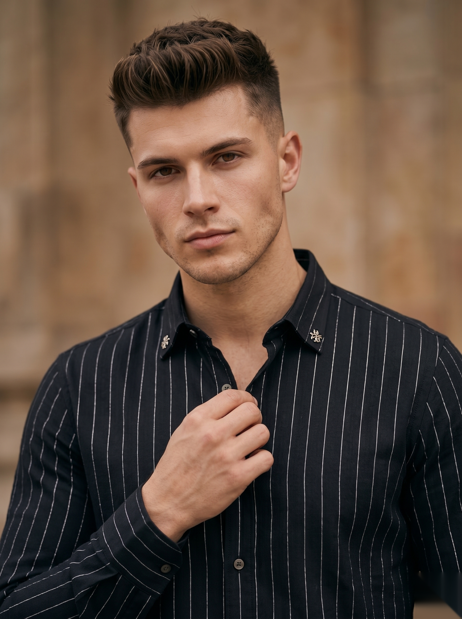 Silver Stripes Party-Wear Shirts
