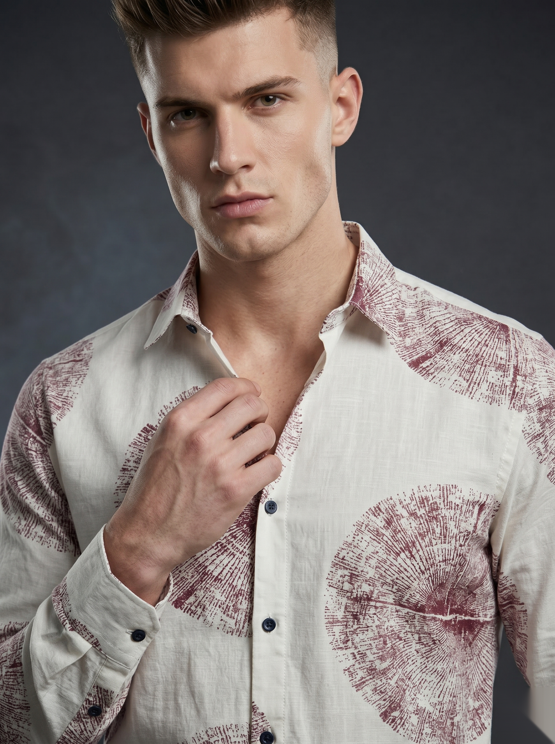 Printed Shirts - Maroon Prints