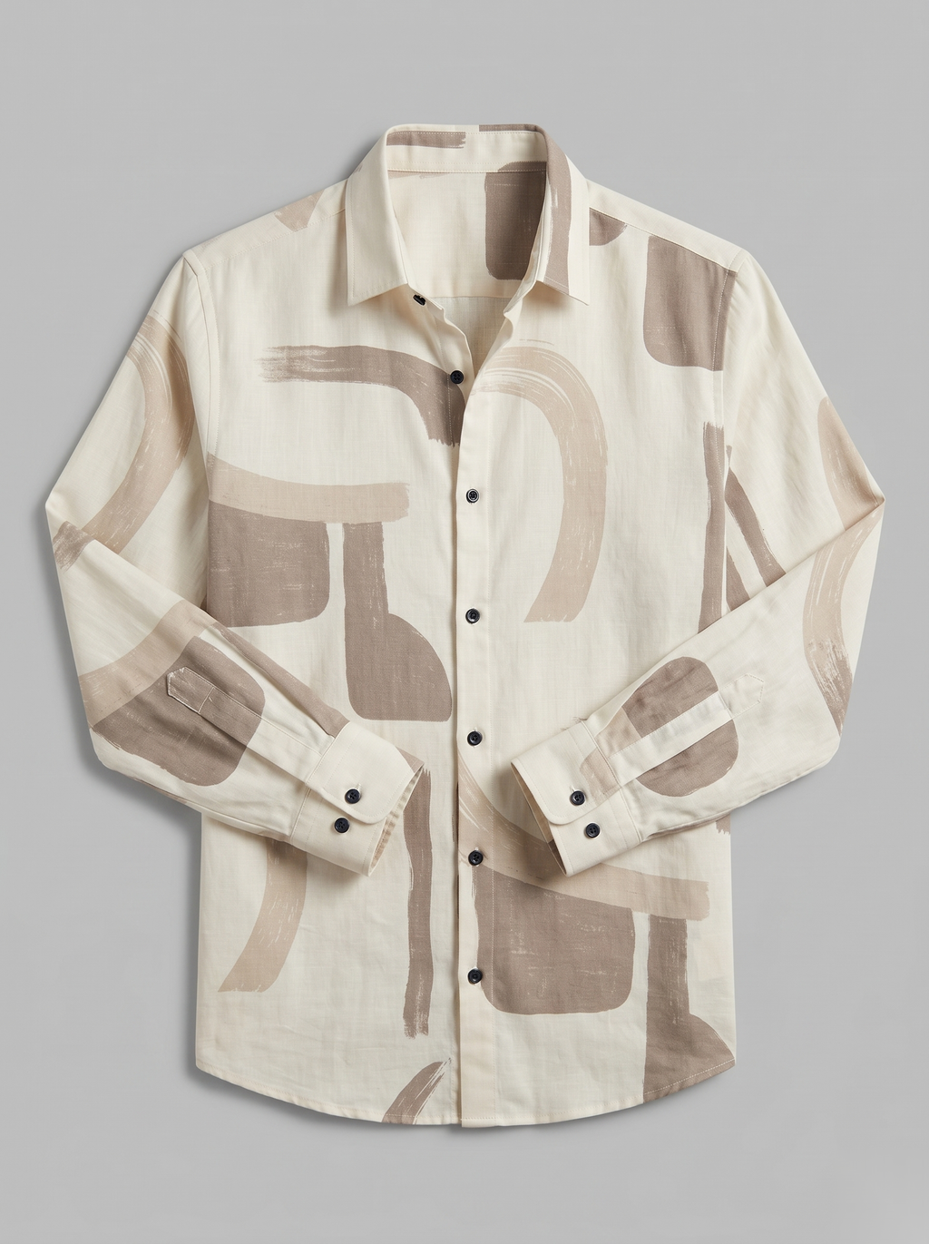 Printed Shirts - Brown Paint