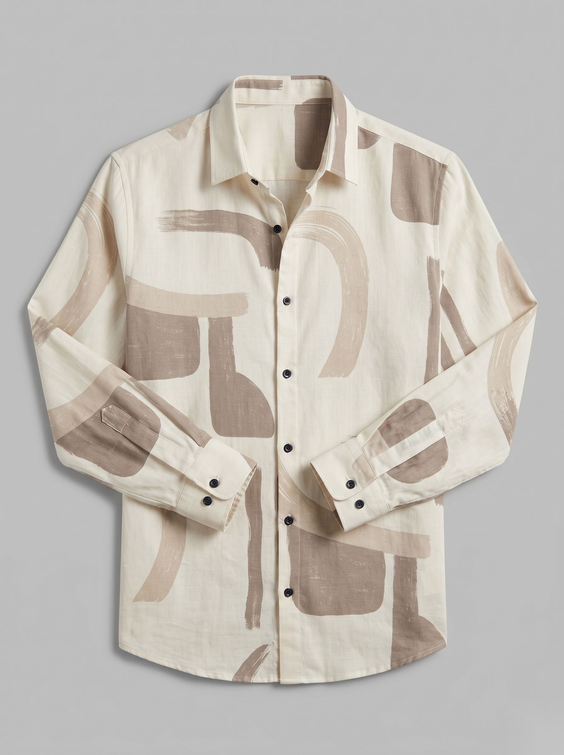 Printed Shirts - Brown Paint