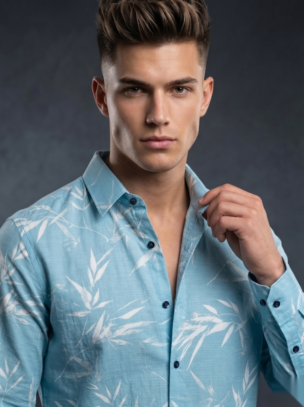 Printed Shirts - Bamboo Blue