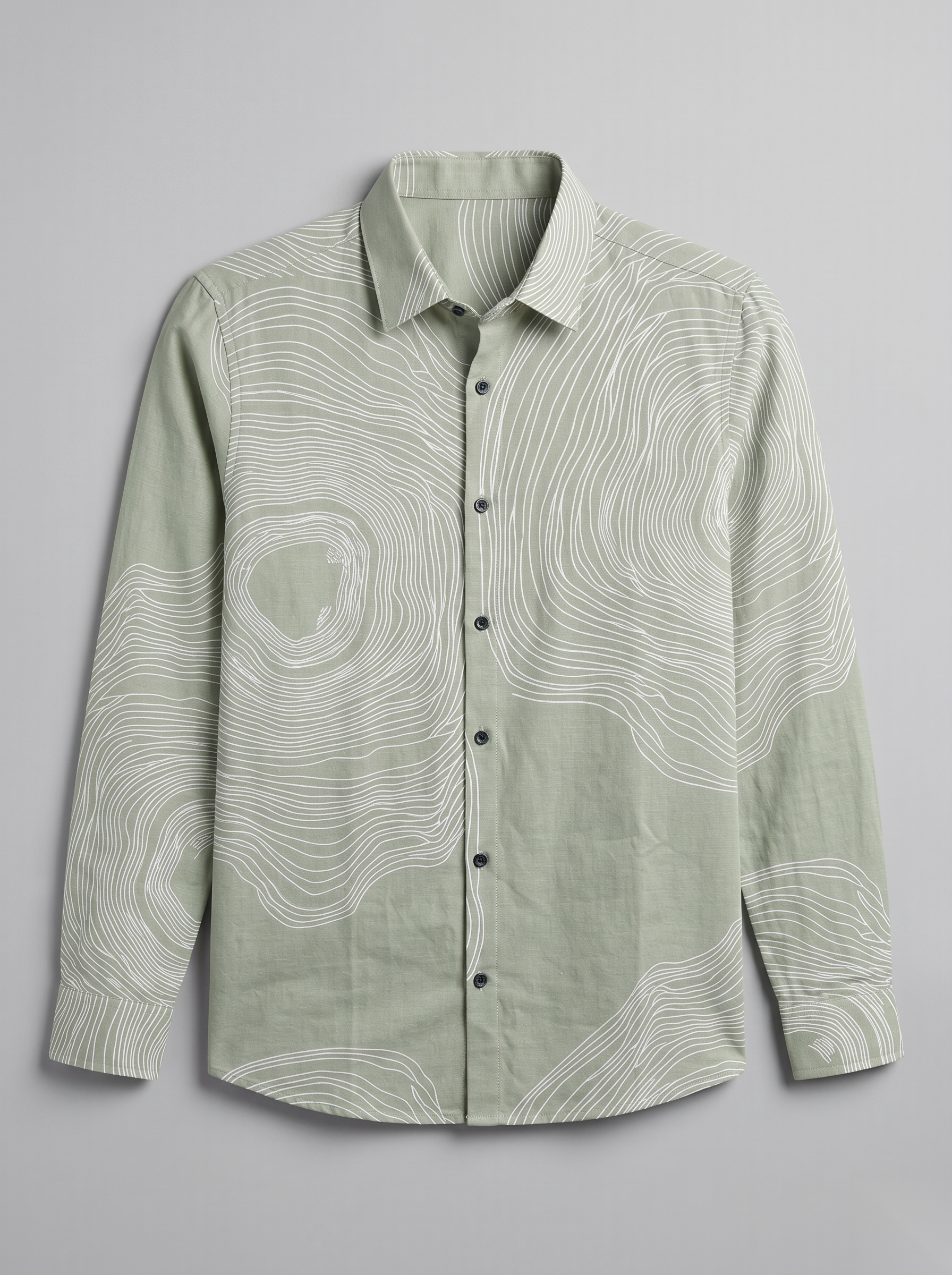 Printed Shirts - Green Spiral