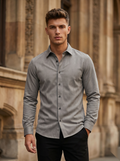 Snipes solid suede shirt displayed in a natural pose, showcasing its smooth texture and classic style.