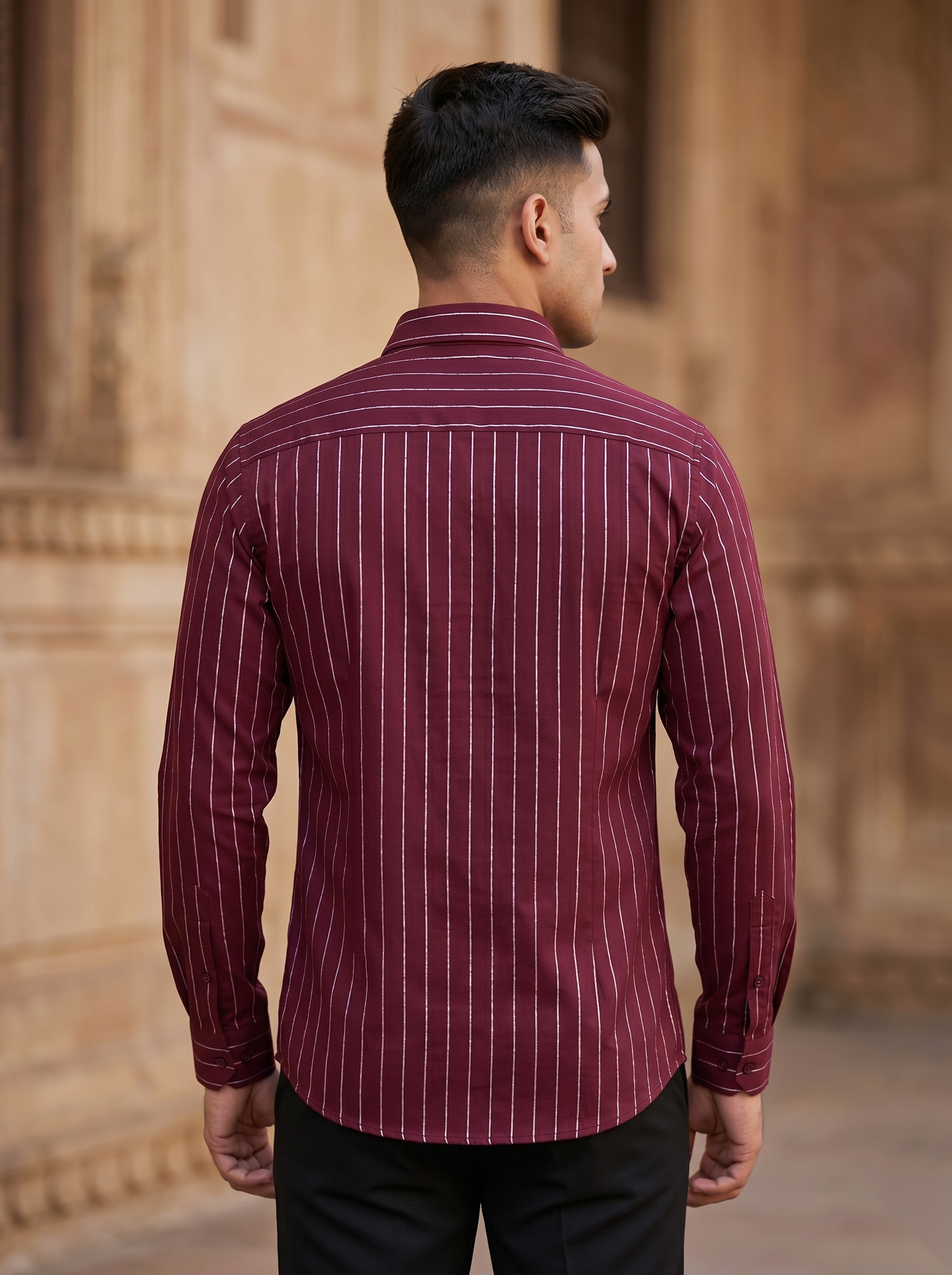 Silver Stripes Party-Wear Shirts