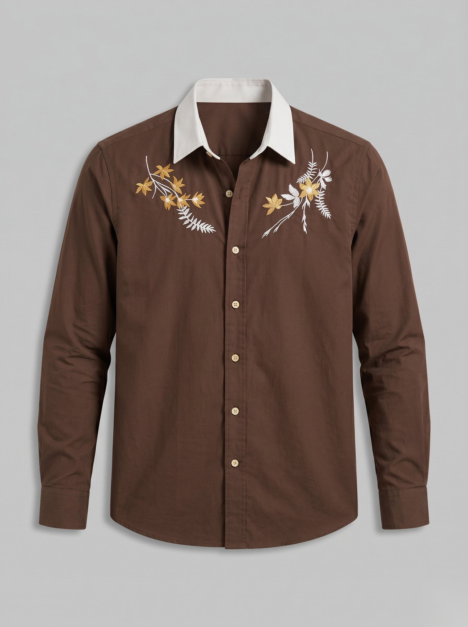 Floral Embroidered Shirt