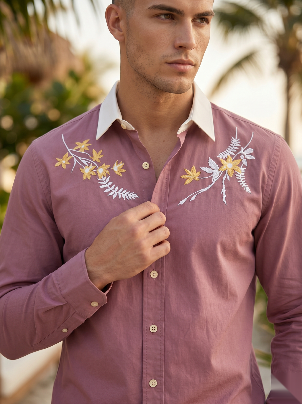 Floral Embroidered Shirt