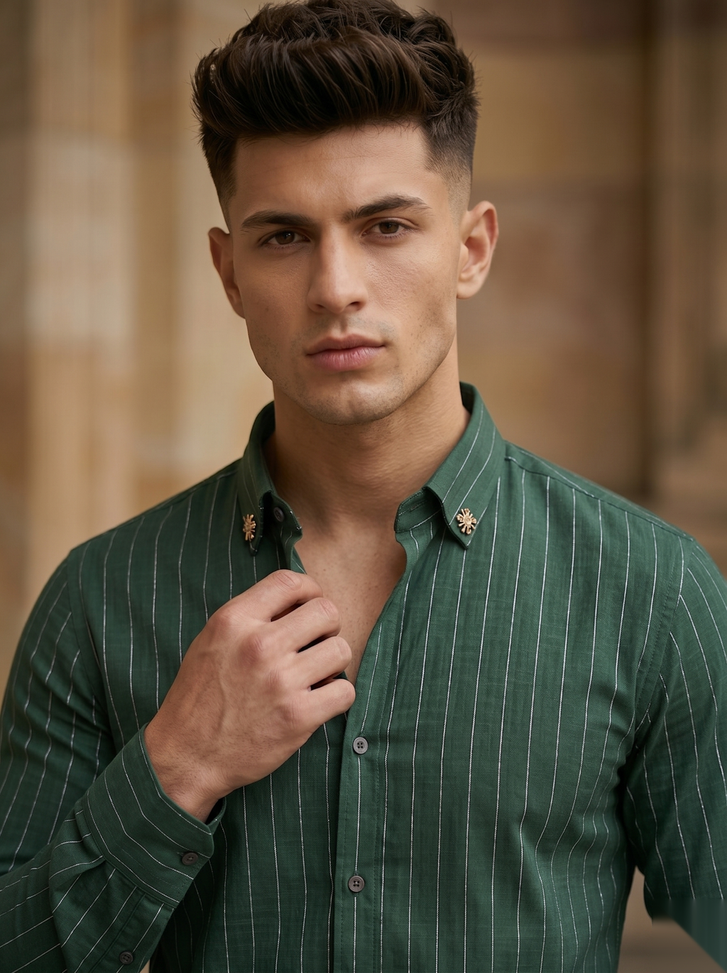 Silver Stripes Party-Wear Shirts