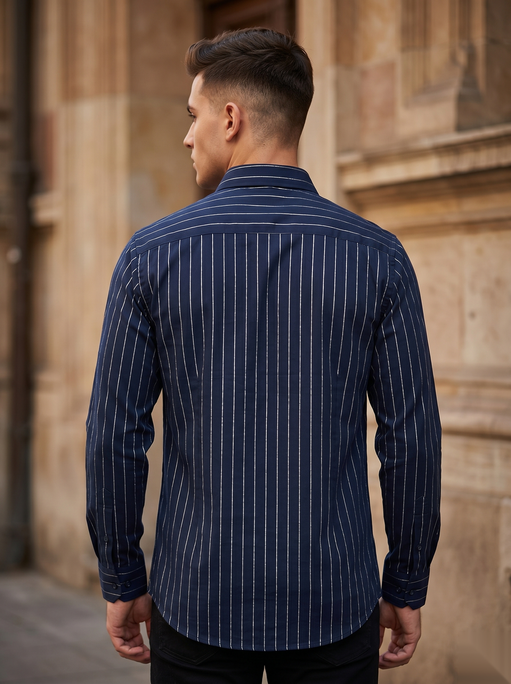 Silver Stripes Party-Wear Shirts