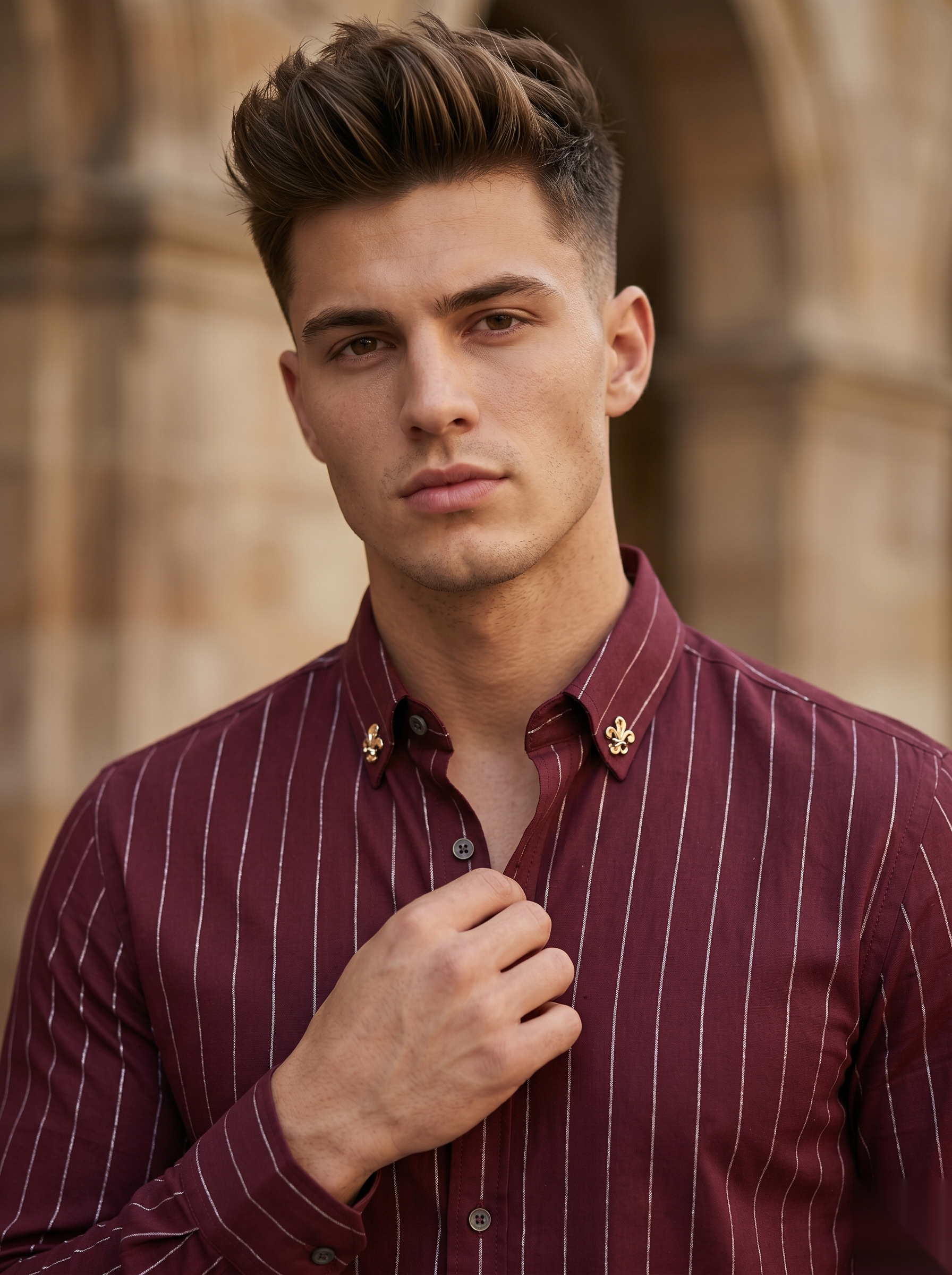 Silver Stripes Party-Wear Shirts