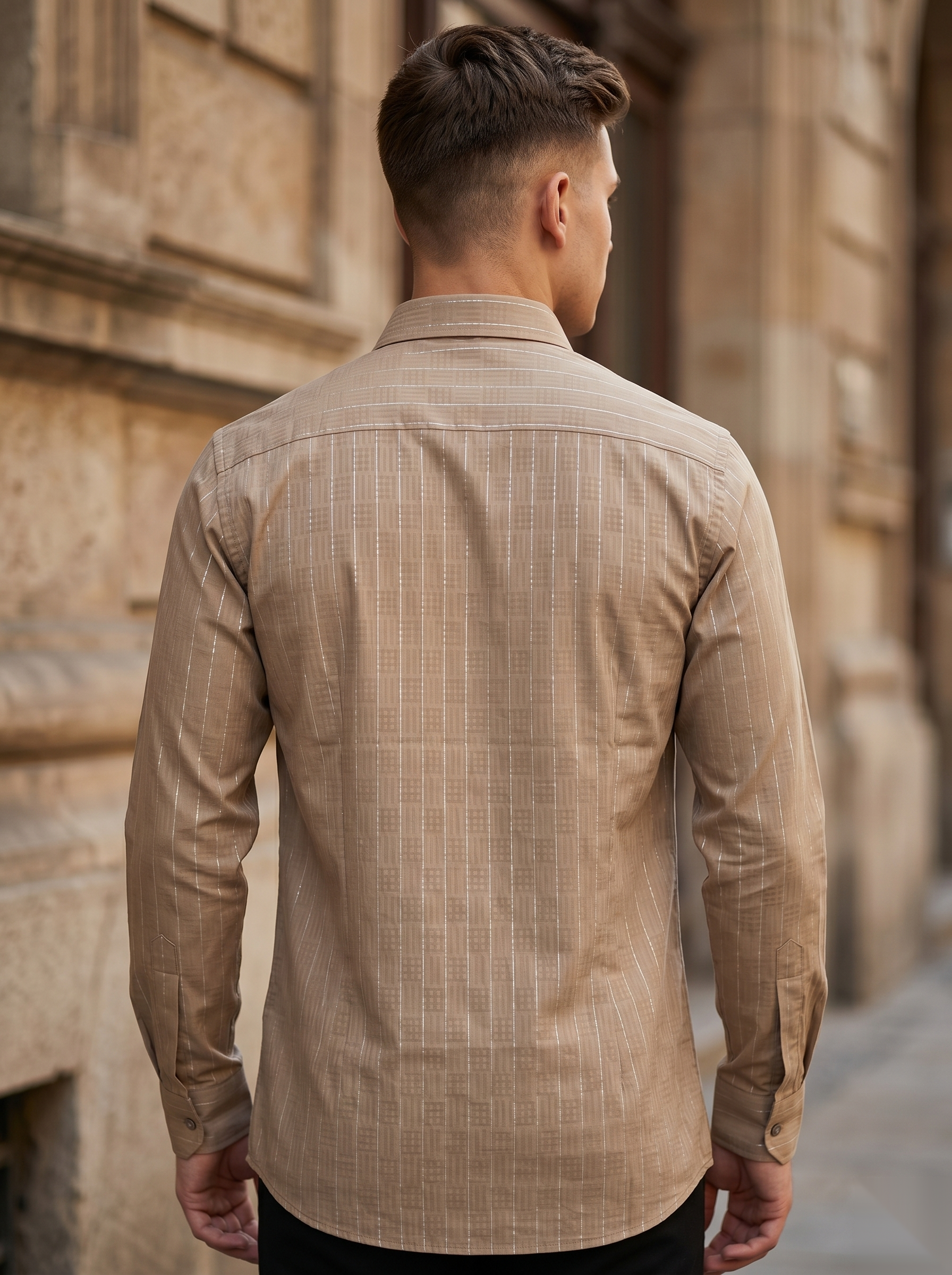 Silver Stripes Party-Wear Shirts