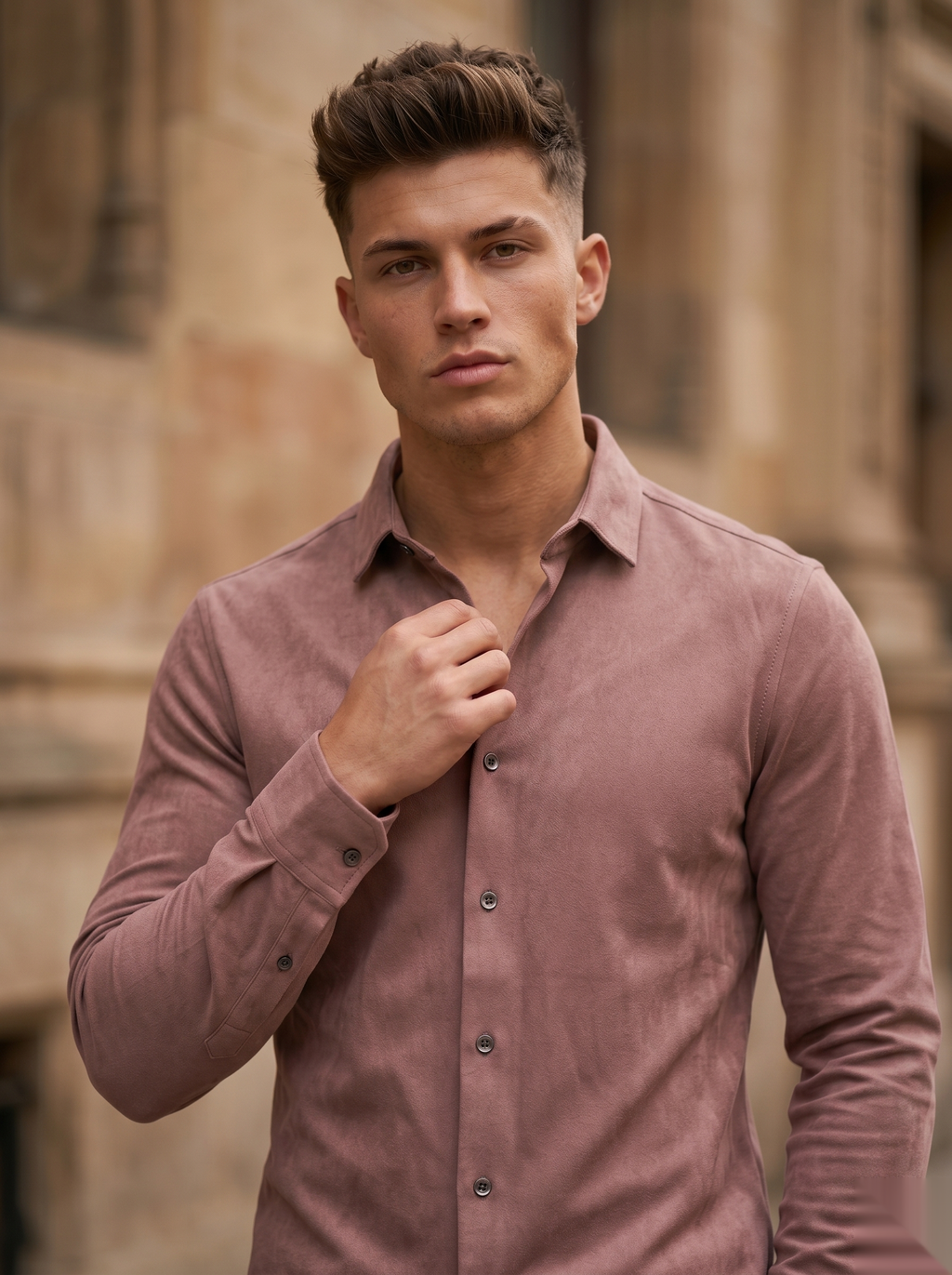 Solid Suede Shirts