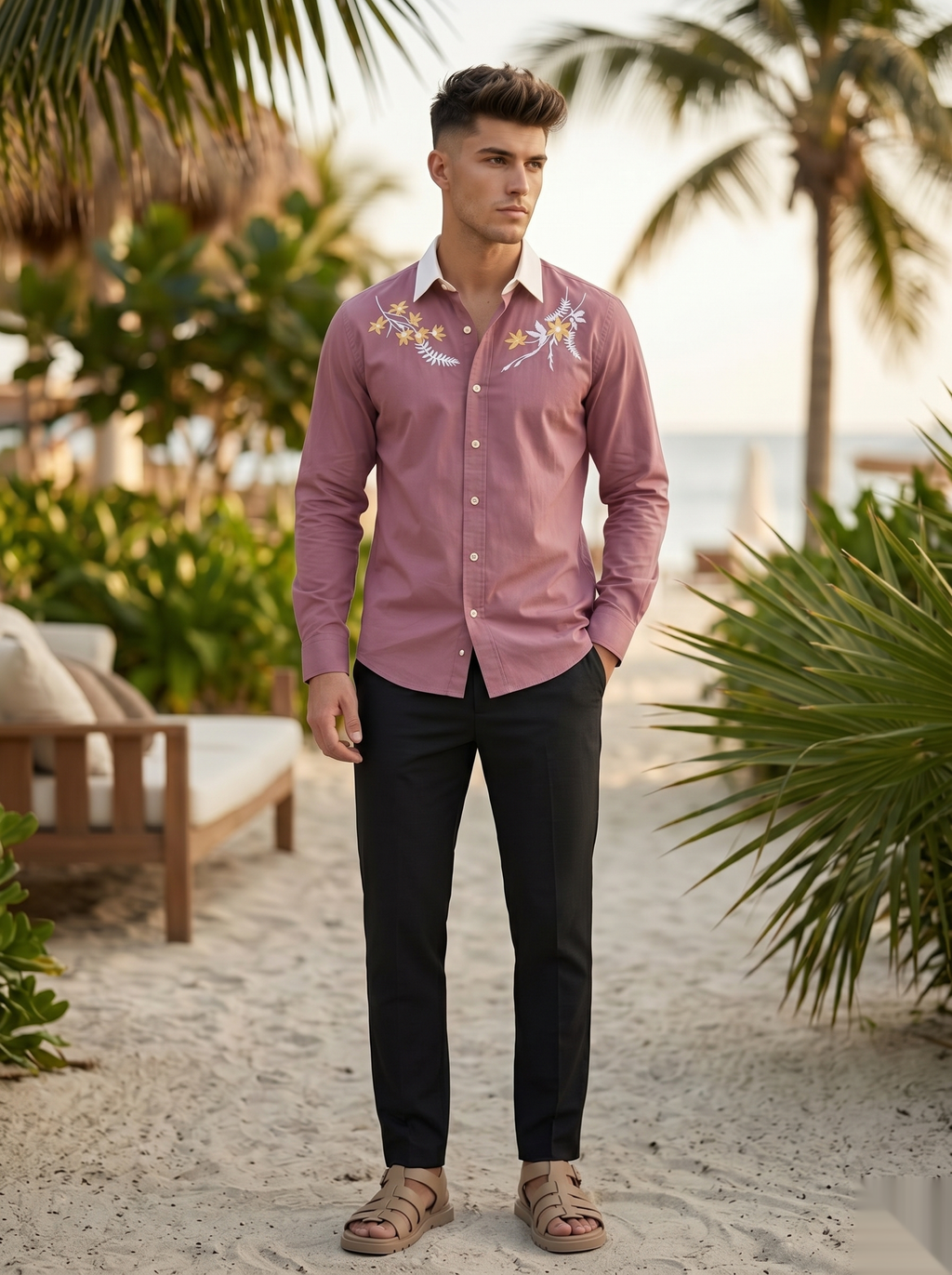 Floral Embroidered Shirt