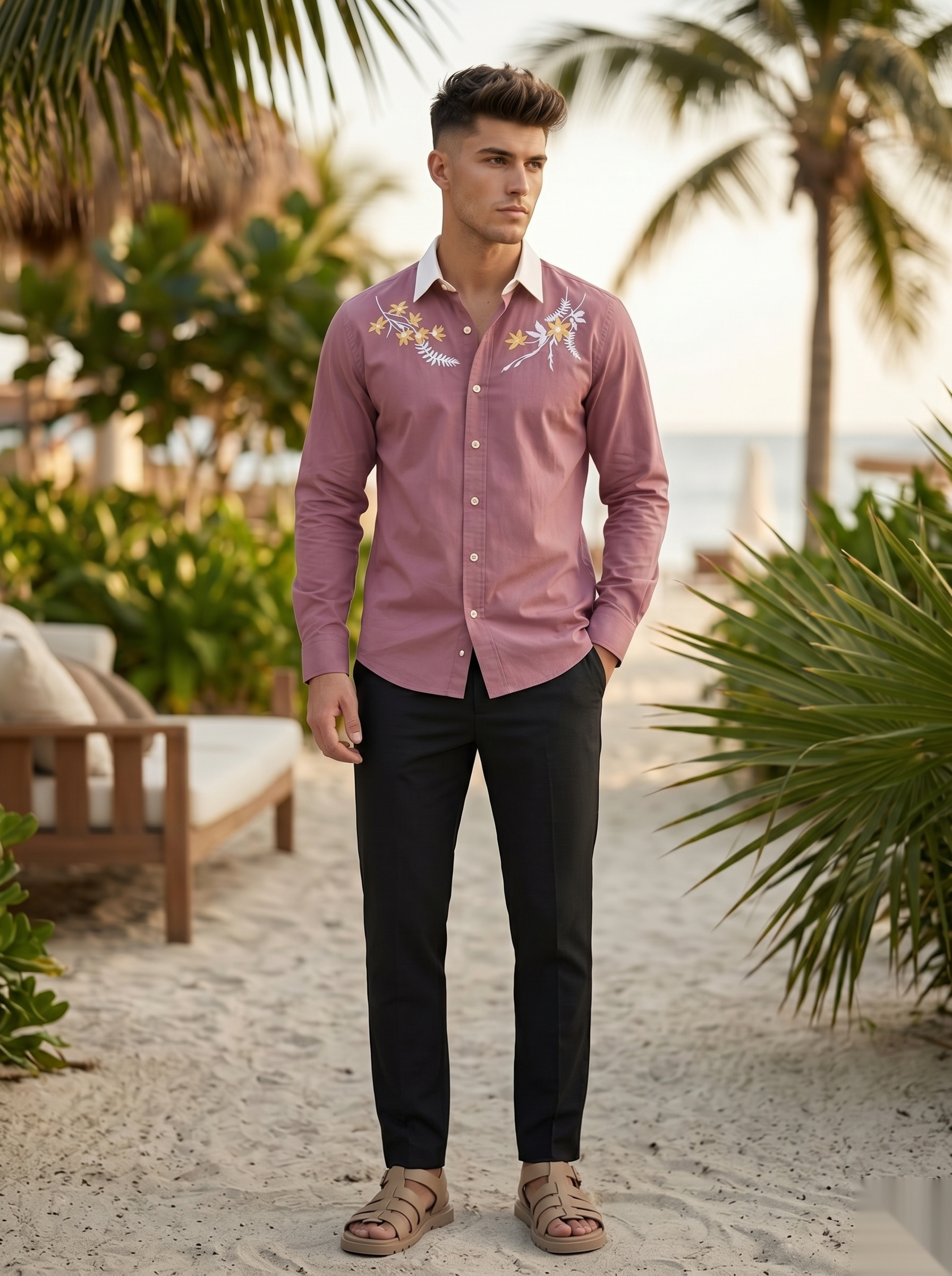 Floral Embroidered Shirt