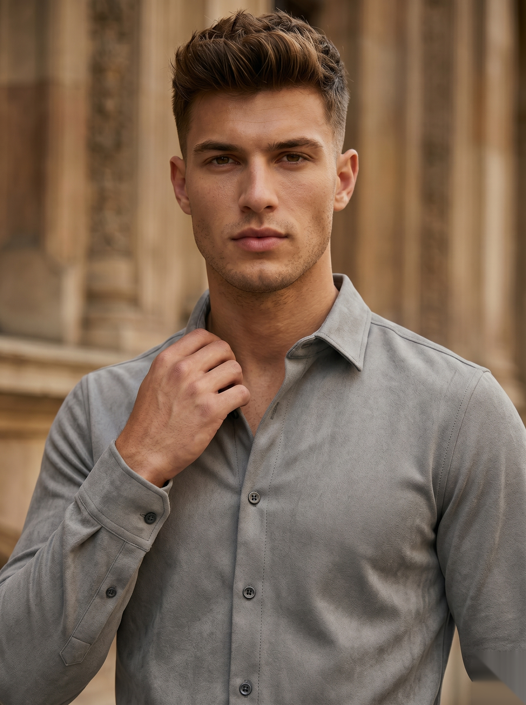 Solid Suede Shirts