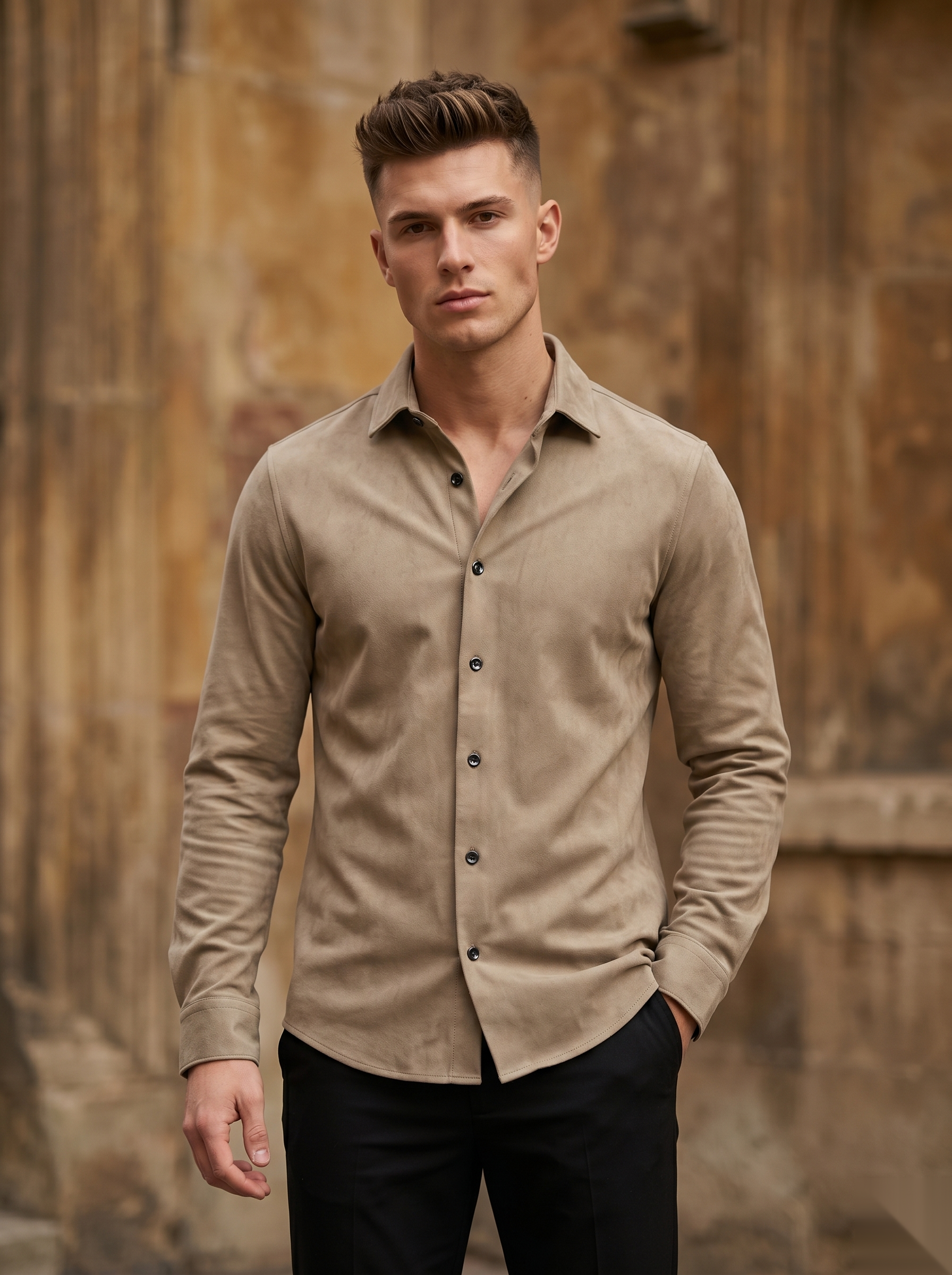 Solid Suede Shirts