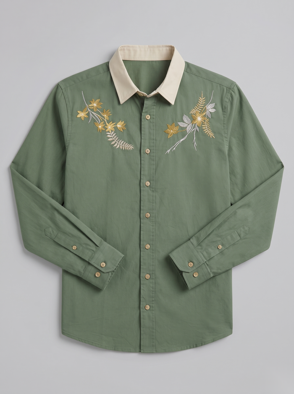 Floral Embroidered Shirt