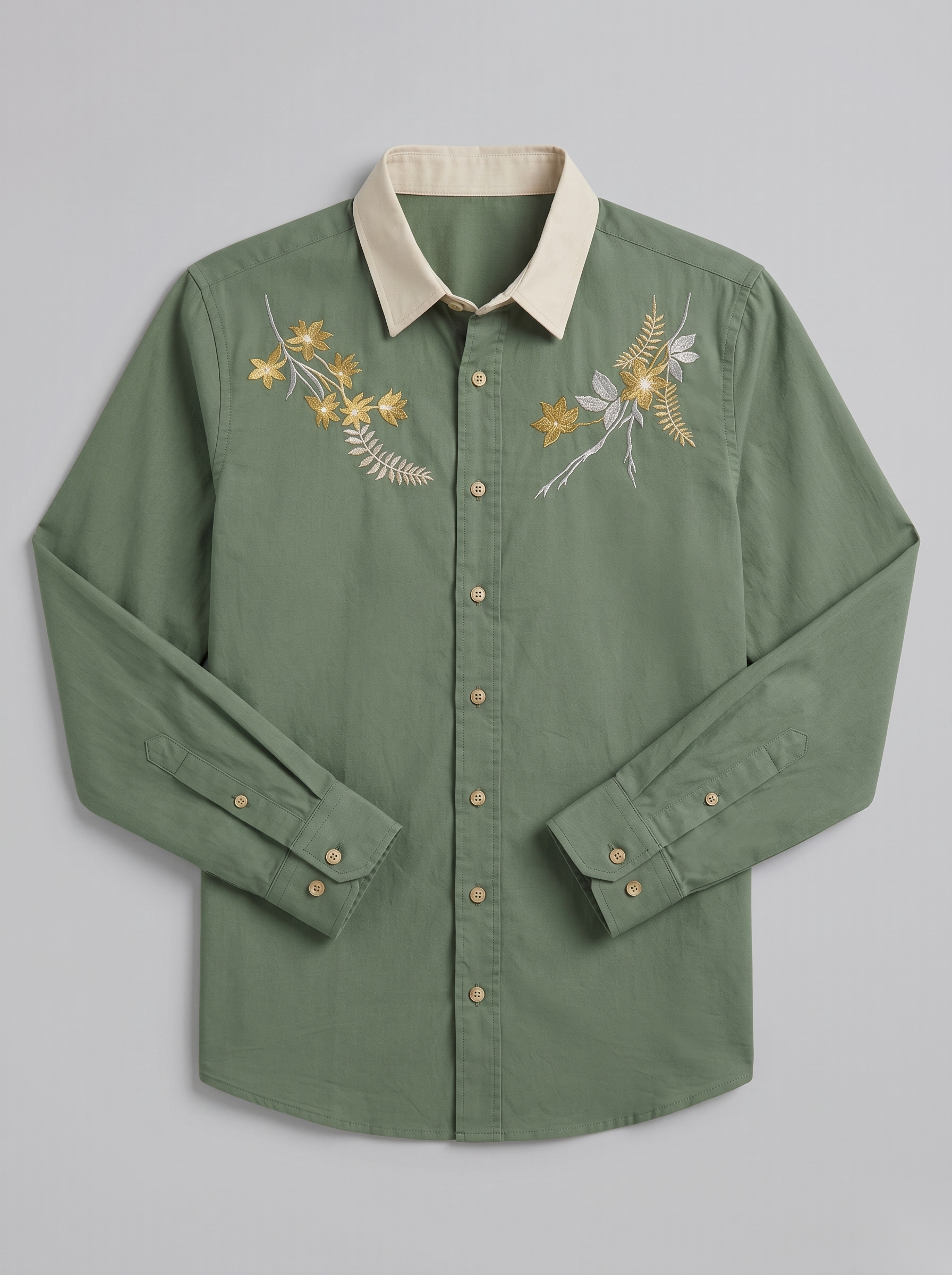 Floral Embroidered Shirt