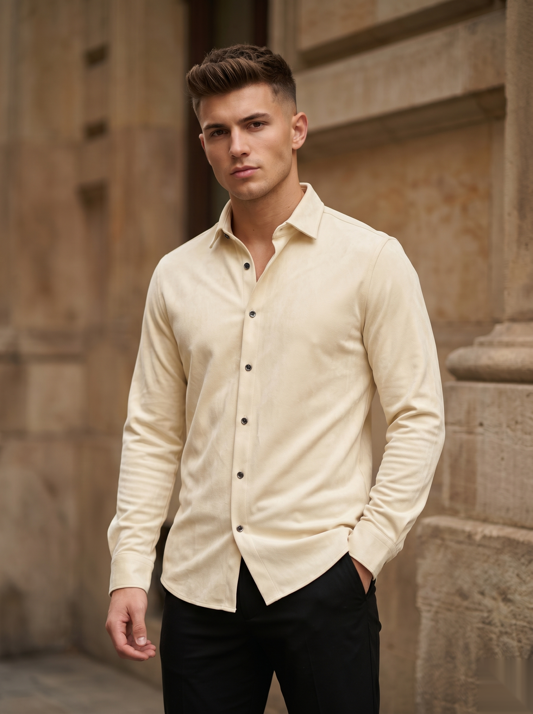 Solid Suede Shirts