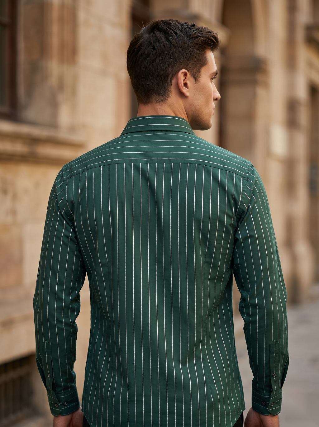 Silver Stripes Party-Wear Shirts