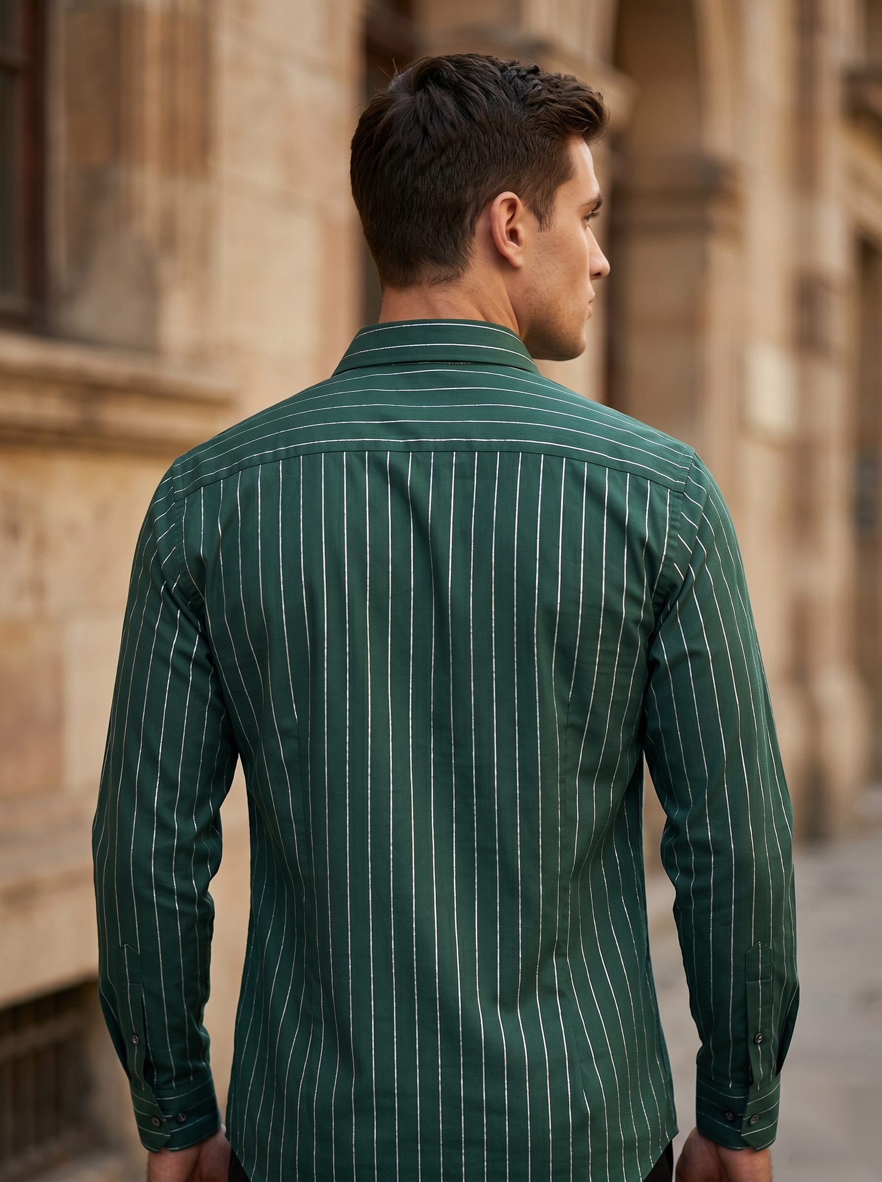 Silver Stripes Party-Wear Shirts
