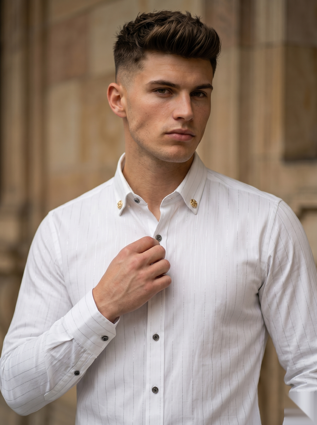 Silver Stripes Party-Wear Shirts