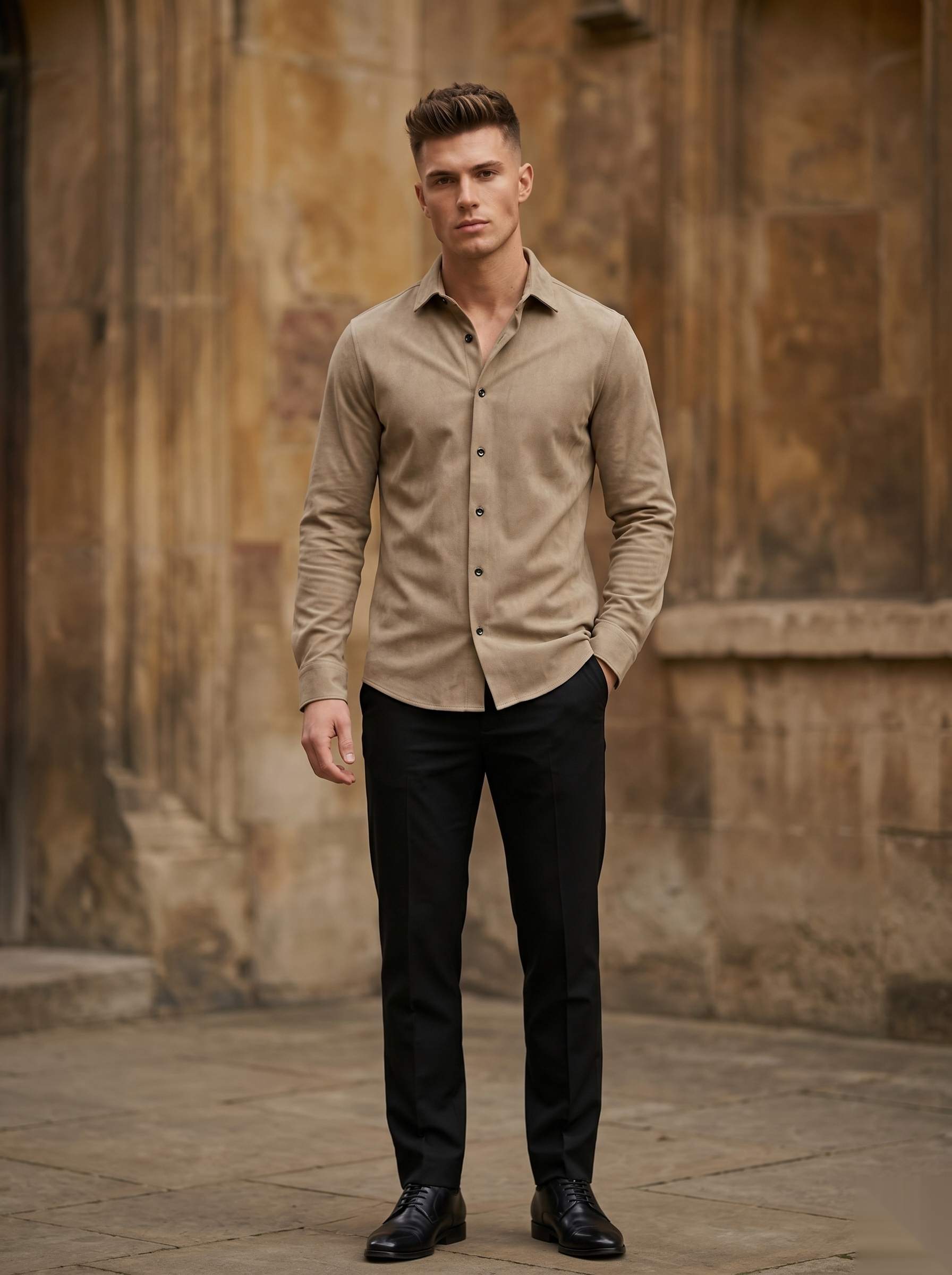 Solid Suede Shirts