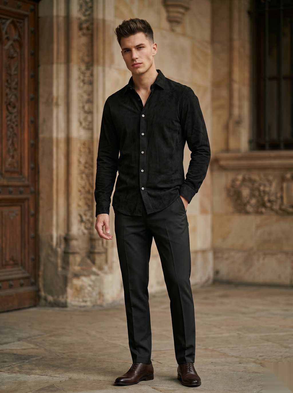 Solid Suede Shirts