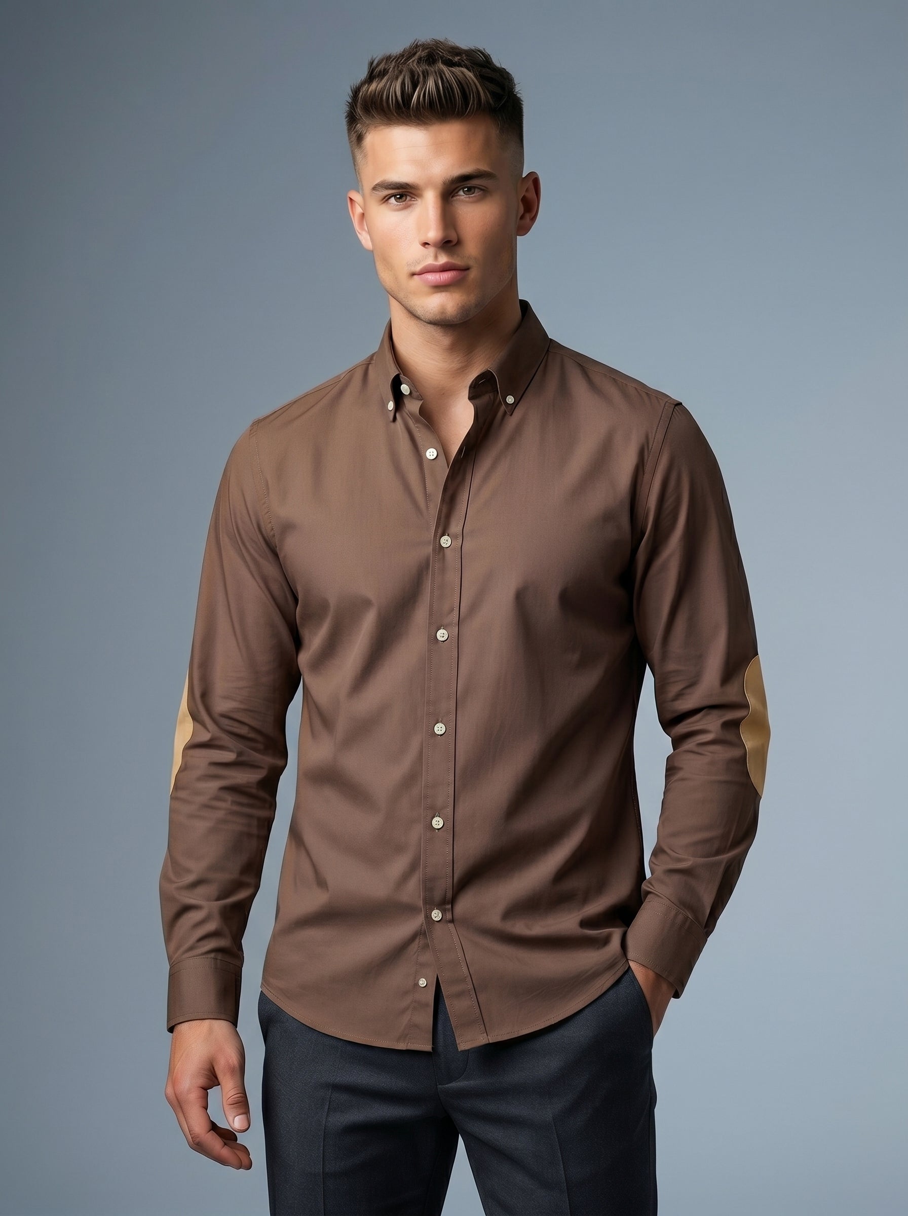 Snipes elbow patch shirt featuring a classic design with contrasting patches on the elbows, casual and stylish for everyday wear.