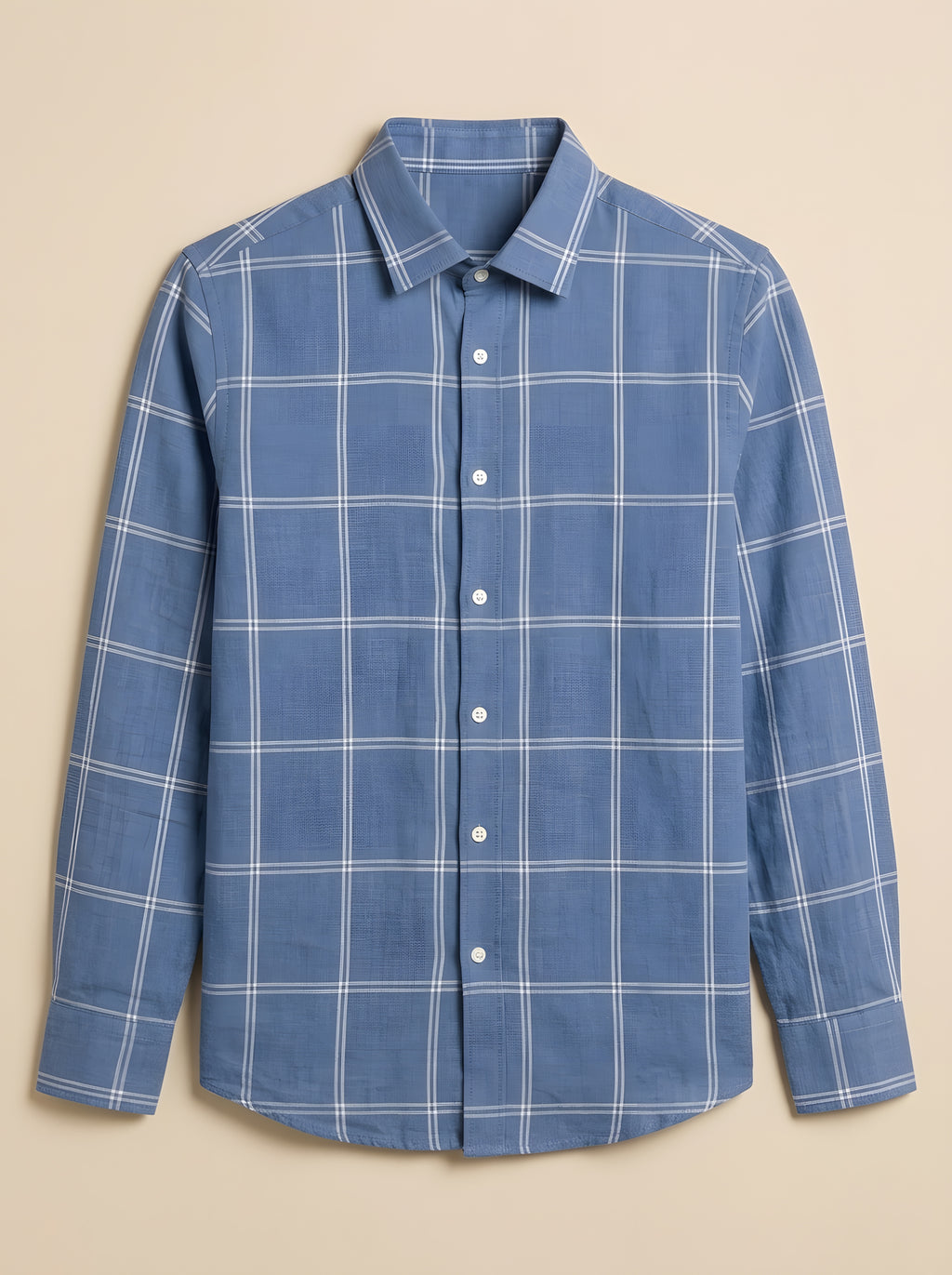 Blue and white striped checked shirt by Snipes, featuring a casual button-up design and classic pattern.