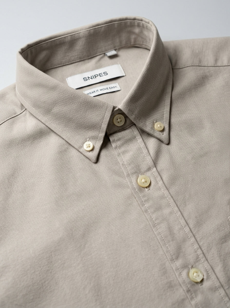 Men’s Solid Oxford Shirt – Full Sleeve Button-Down Collar